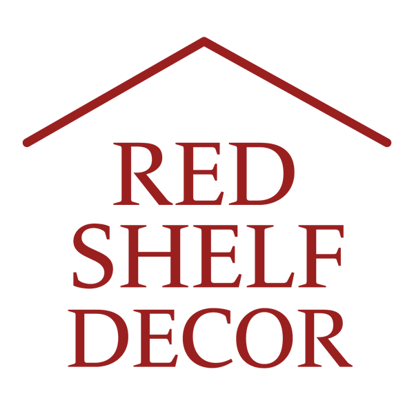 Red Shelf Decor