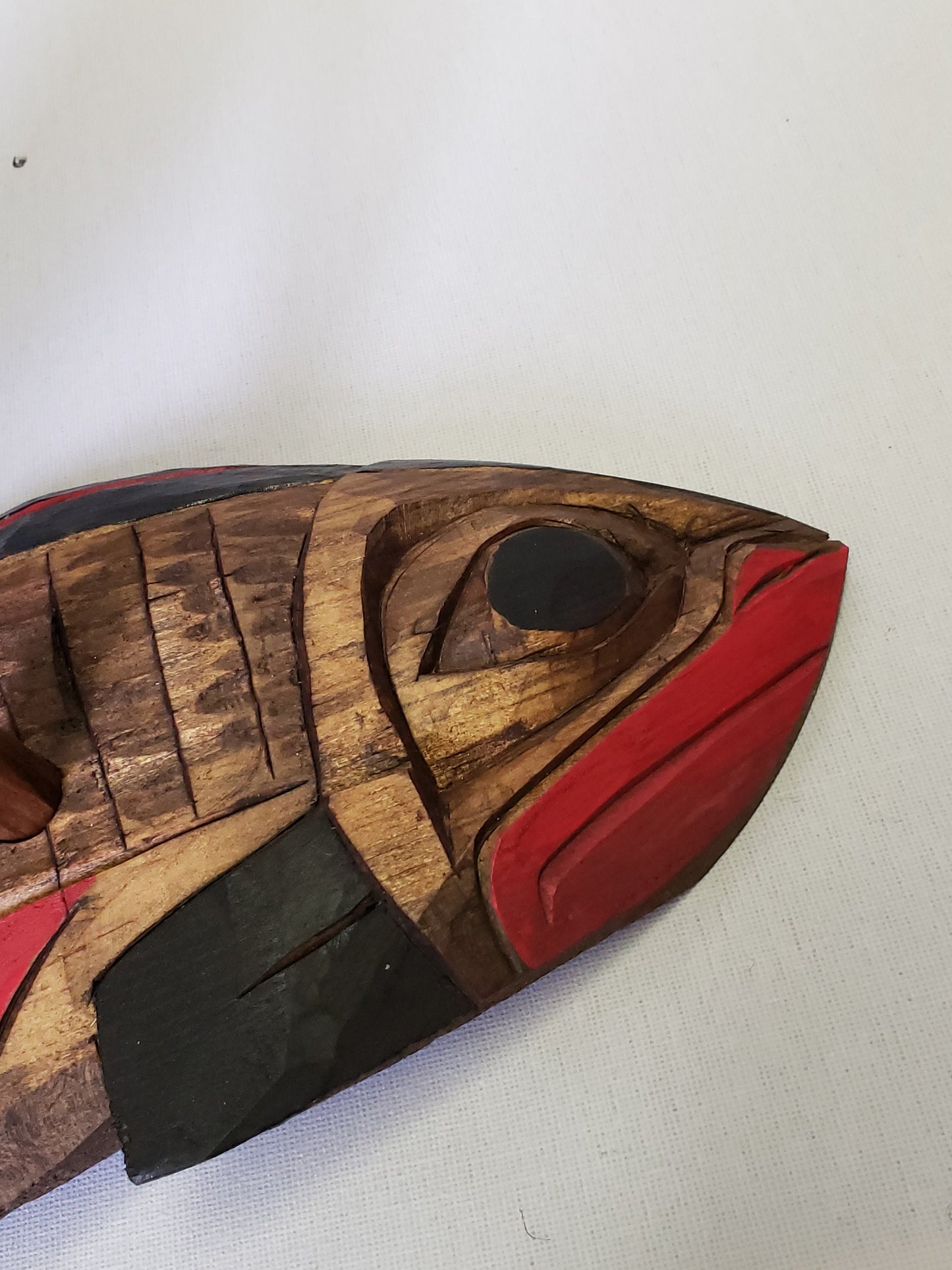 Heron/Salmon Carving, Heiltsuk First nations Wood Carver Carving West Coat First Nations Indigenous Art FREE SHIPPING