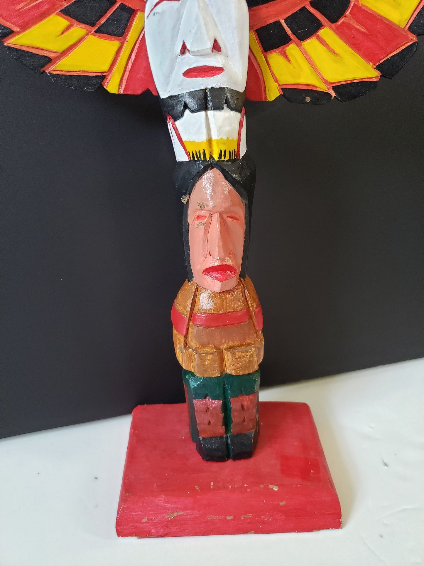 Signed Vintage Canadian First Nations Polychrome Totem