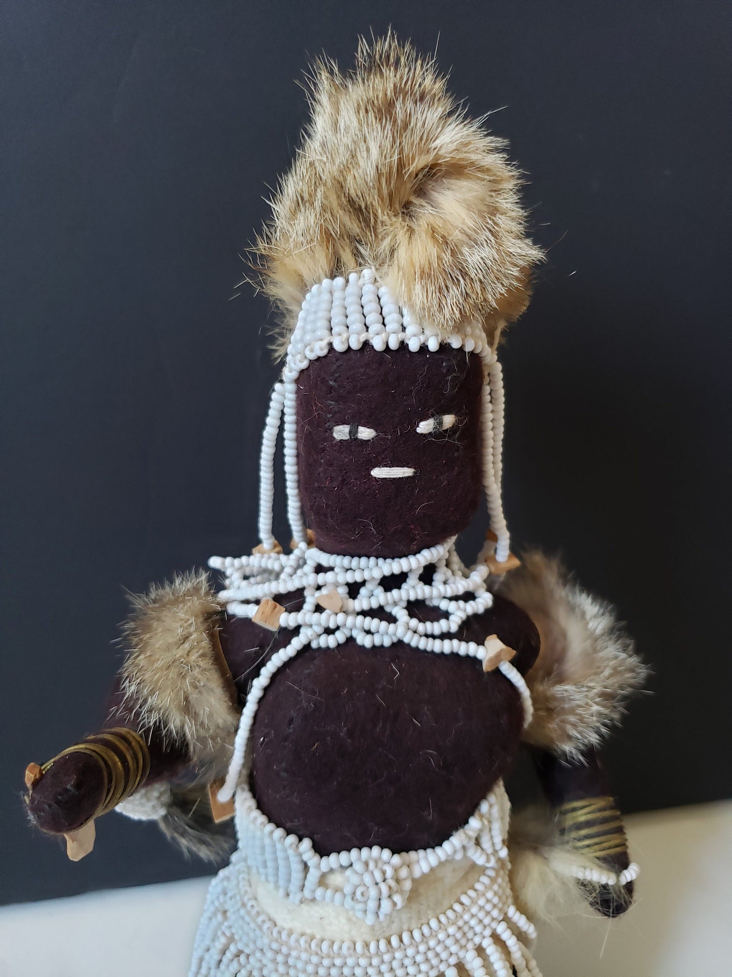 African Cloth Tribal Beaded Doll