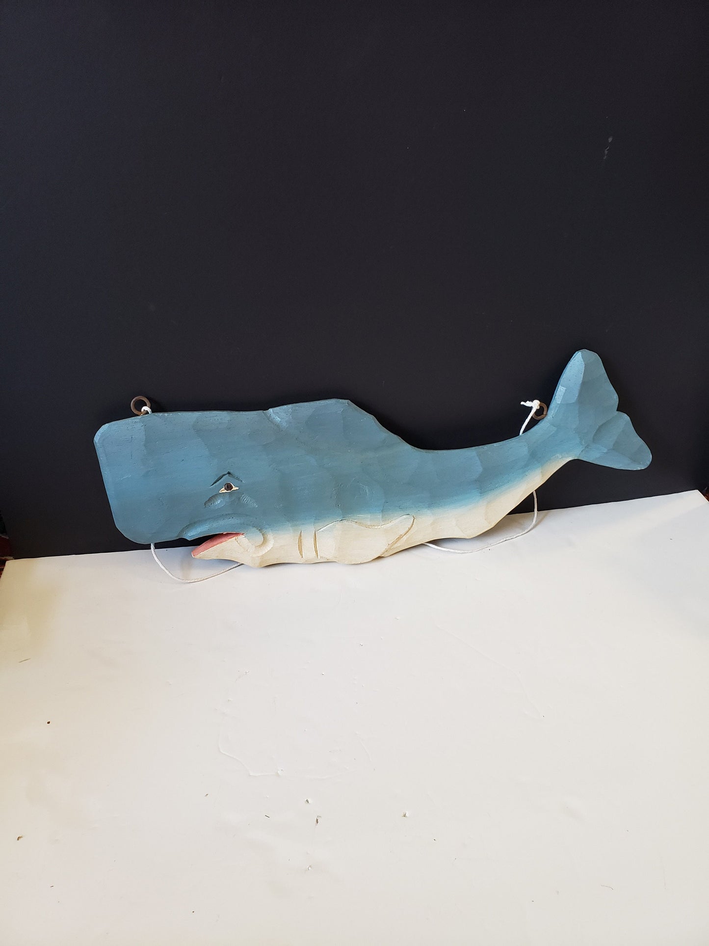 Antique Authentic Folk Art Carved Whale