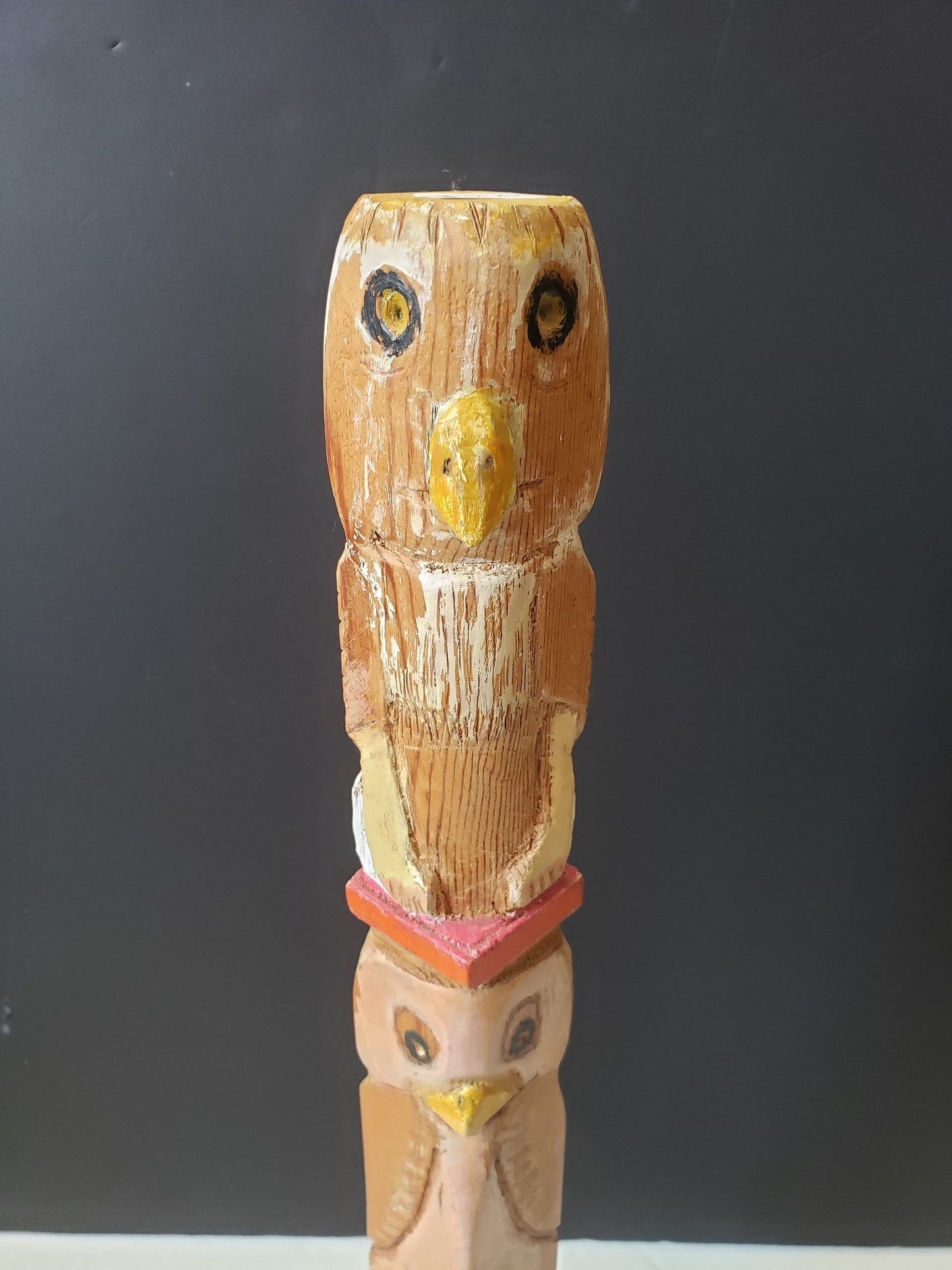 Signed First Nations Folk Art Totem