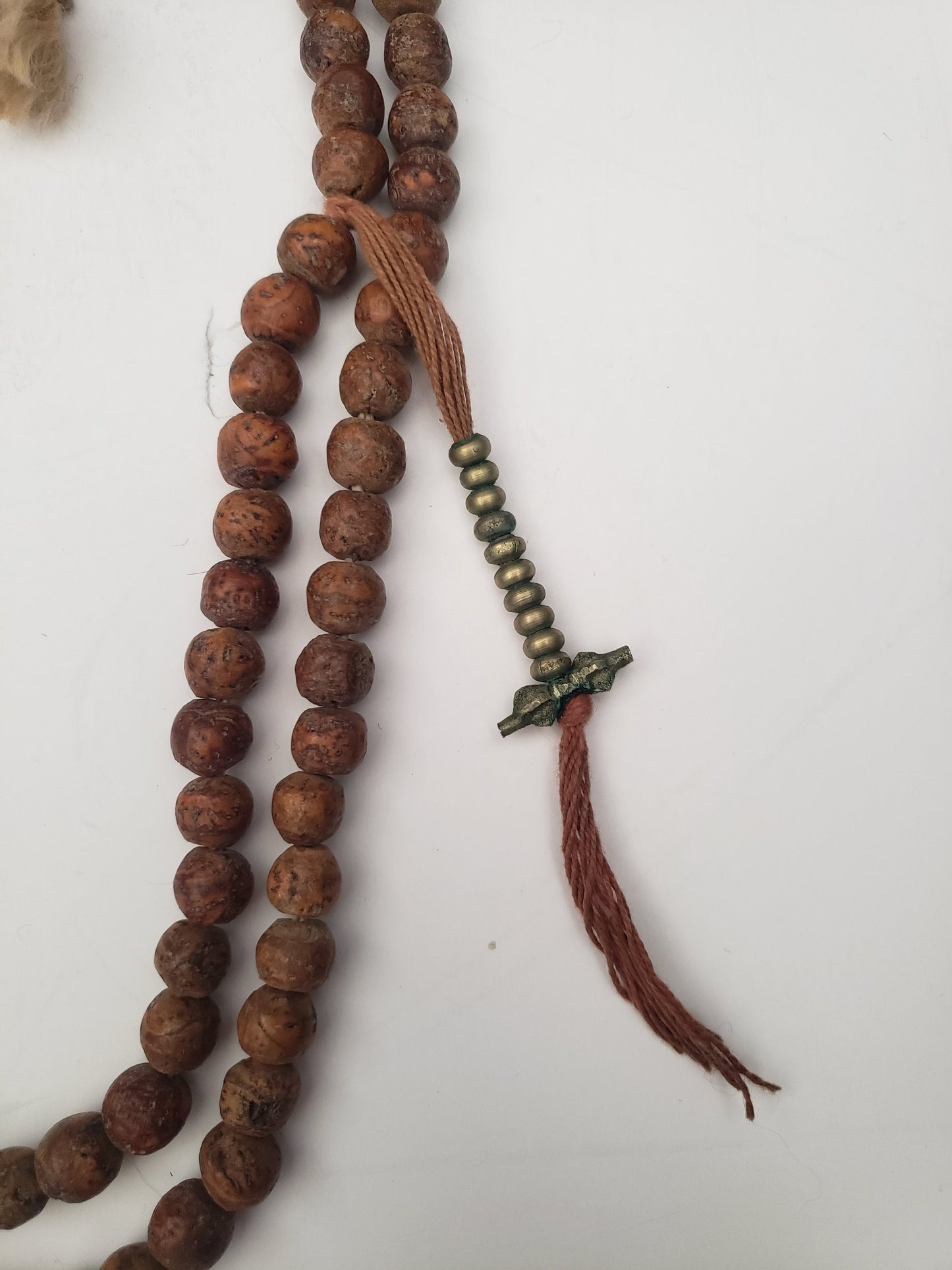 Rare Burmese Wood and Bone Prayer Beads