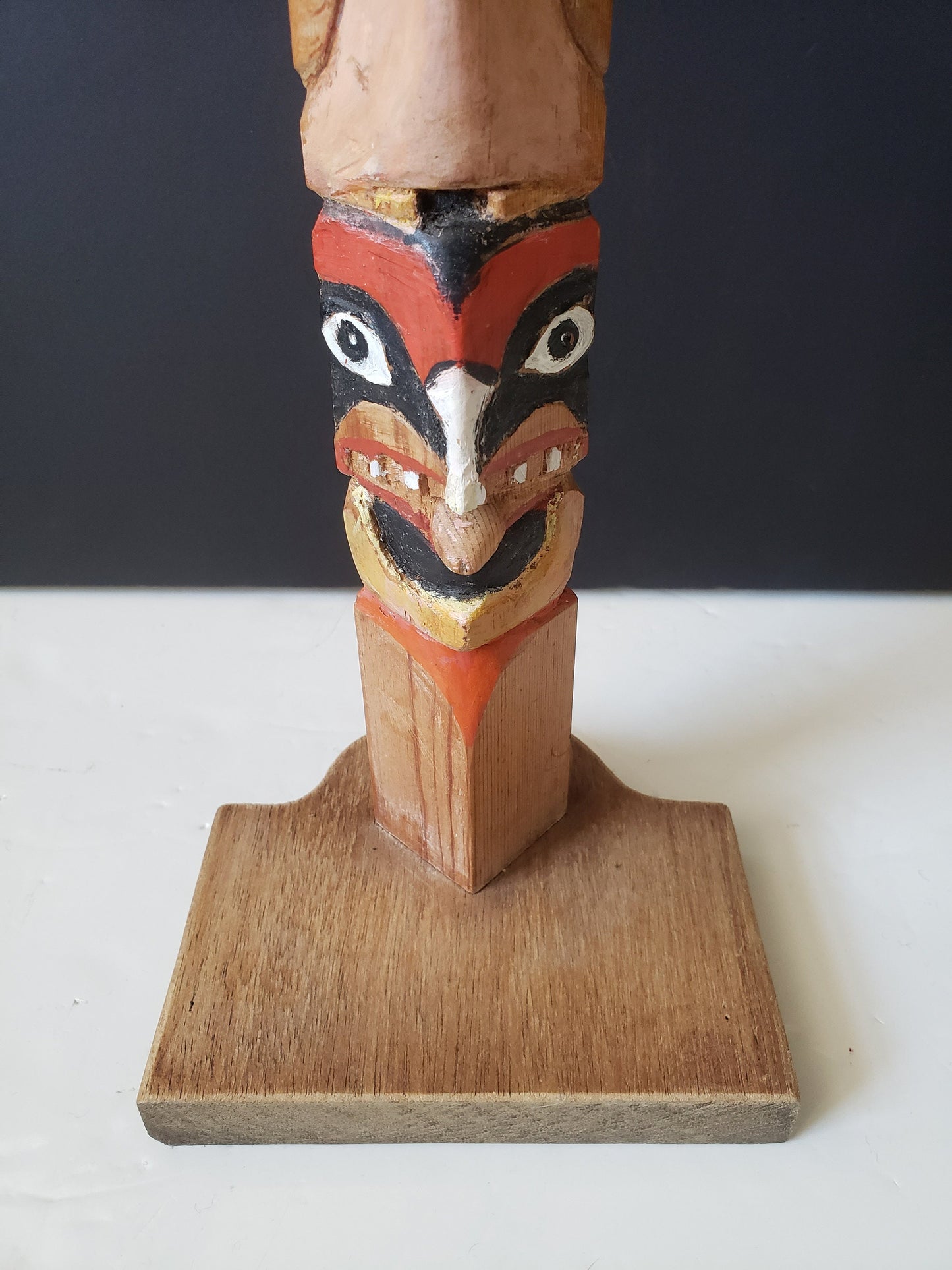 Signed First Nations Folk Art Totem