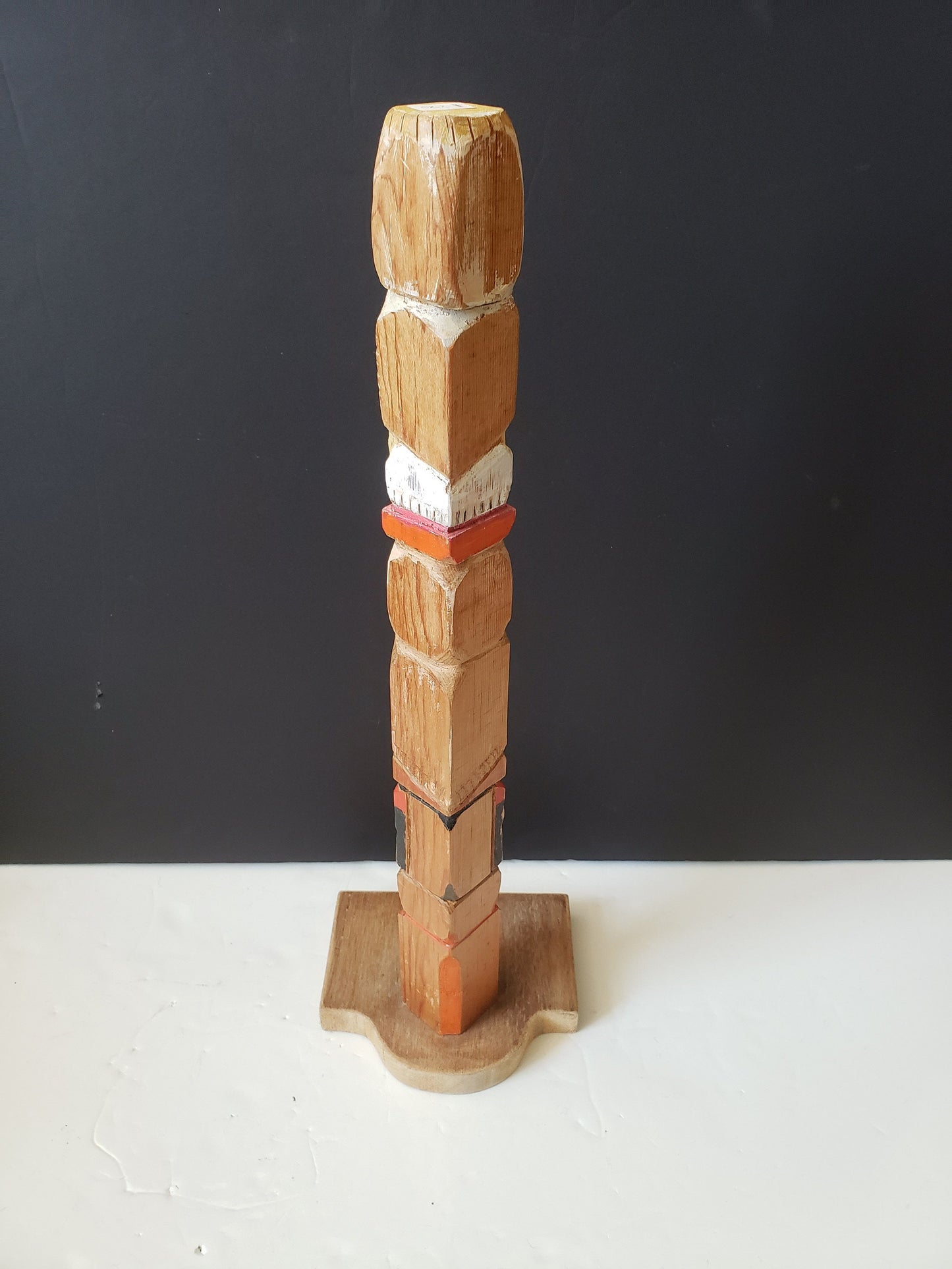 Signed First Nations Folk Art Totem