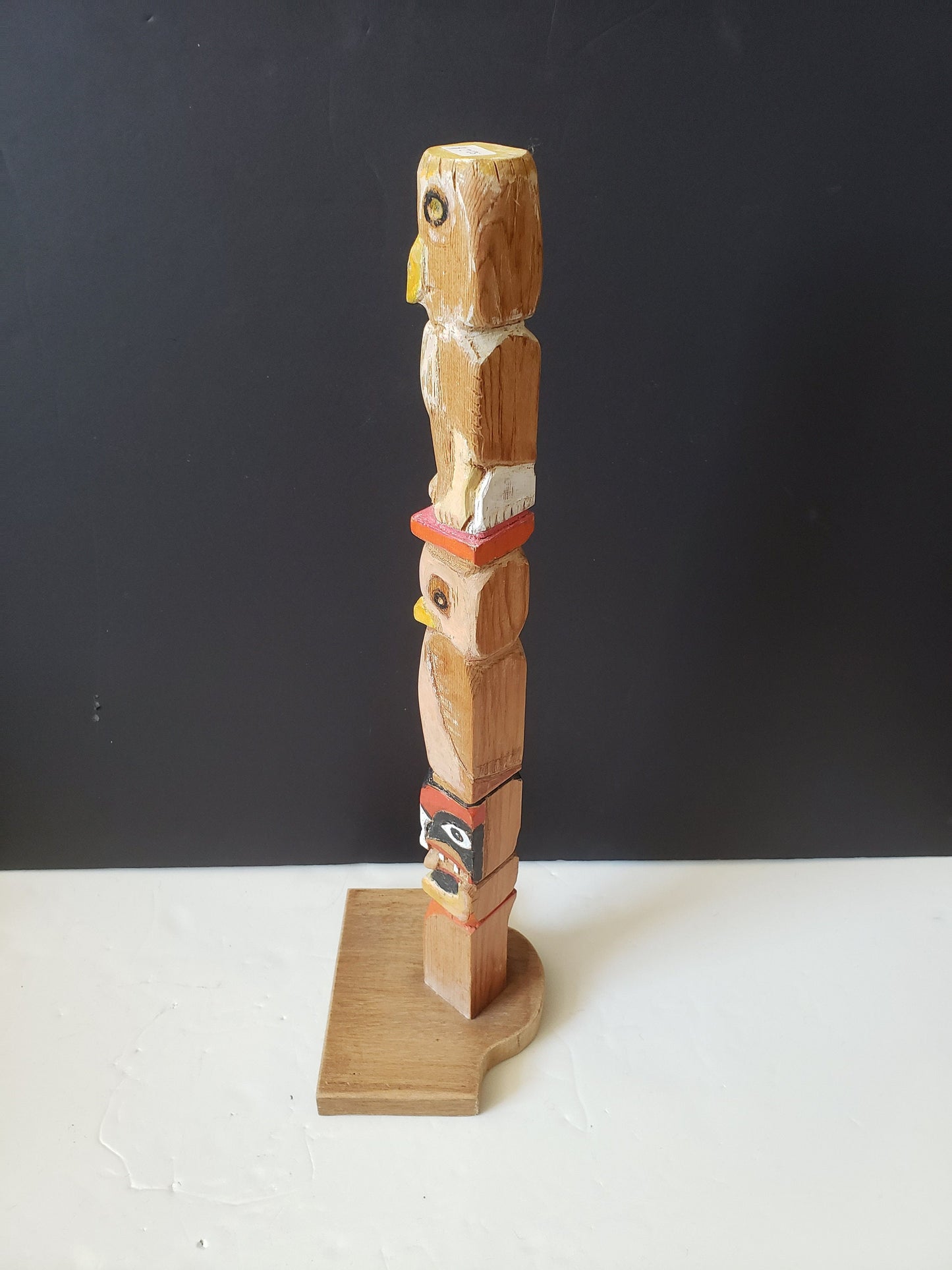 Signed First Nations Folk Art Totem