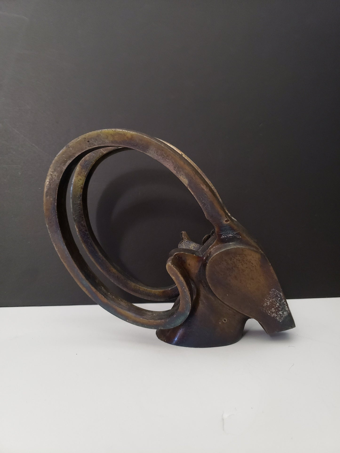 Vintage Bronze Ram Head