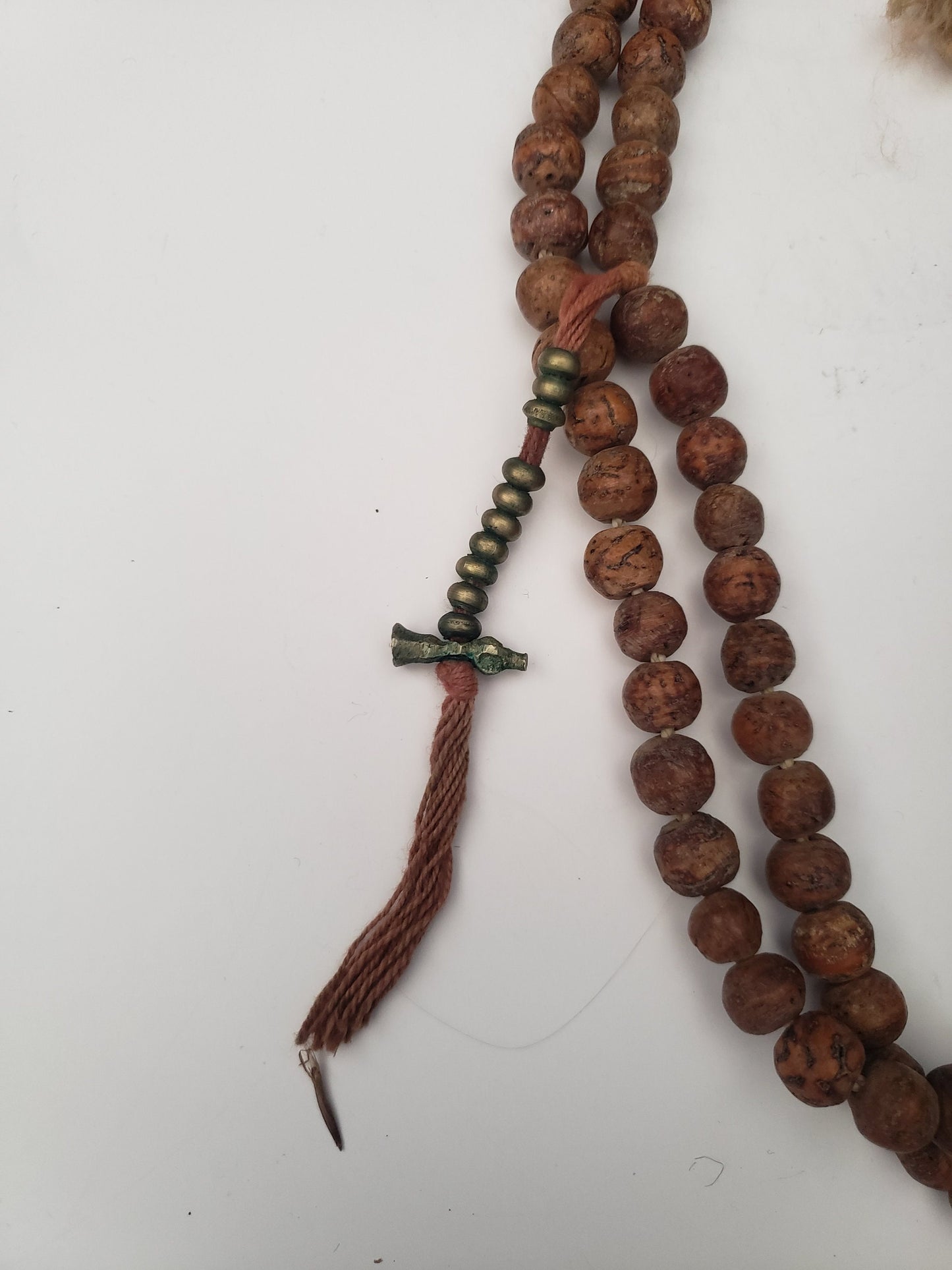 Rare Burmese Wood and Bone Prayer Beads