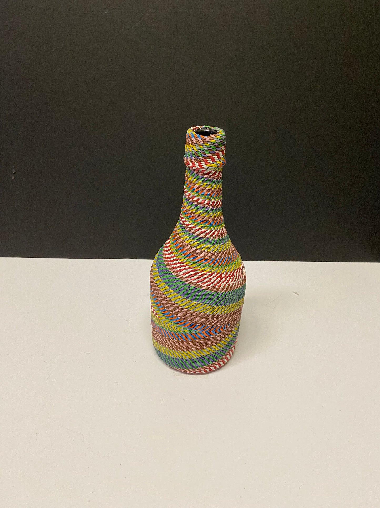 Traditional Zulu woven beaded bottle