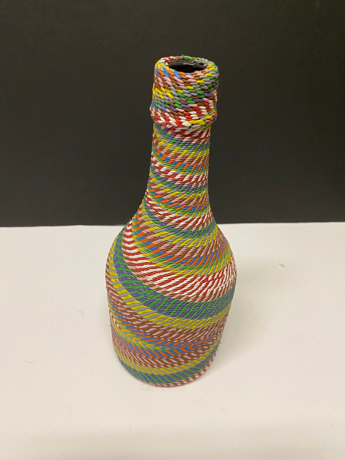 Traditional Zulu woven beaded bottle