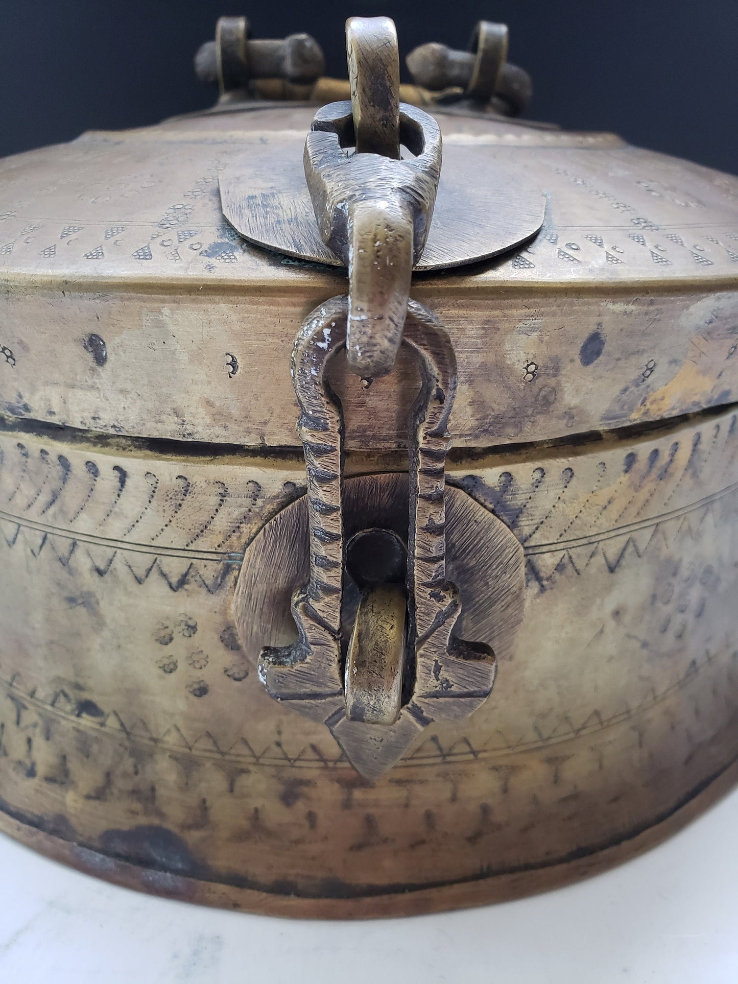 Large Antique Indian Brass Box