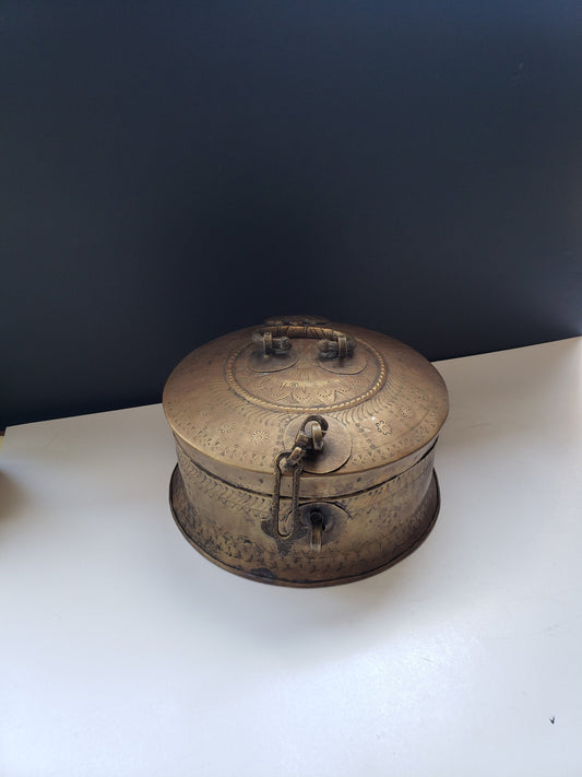 Large Antique Indian Brass Box