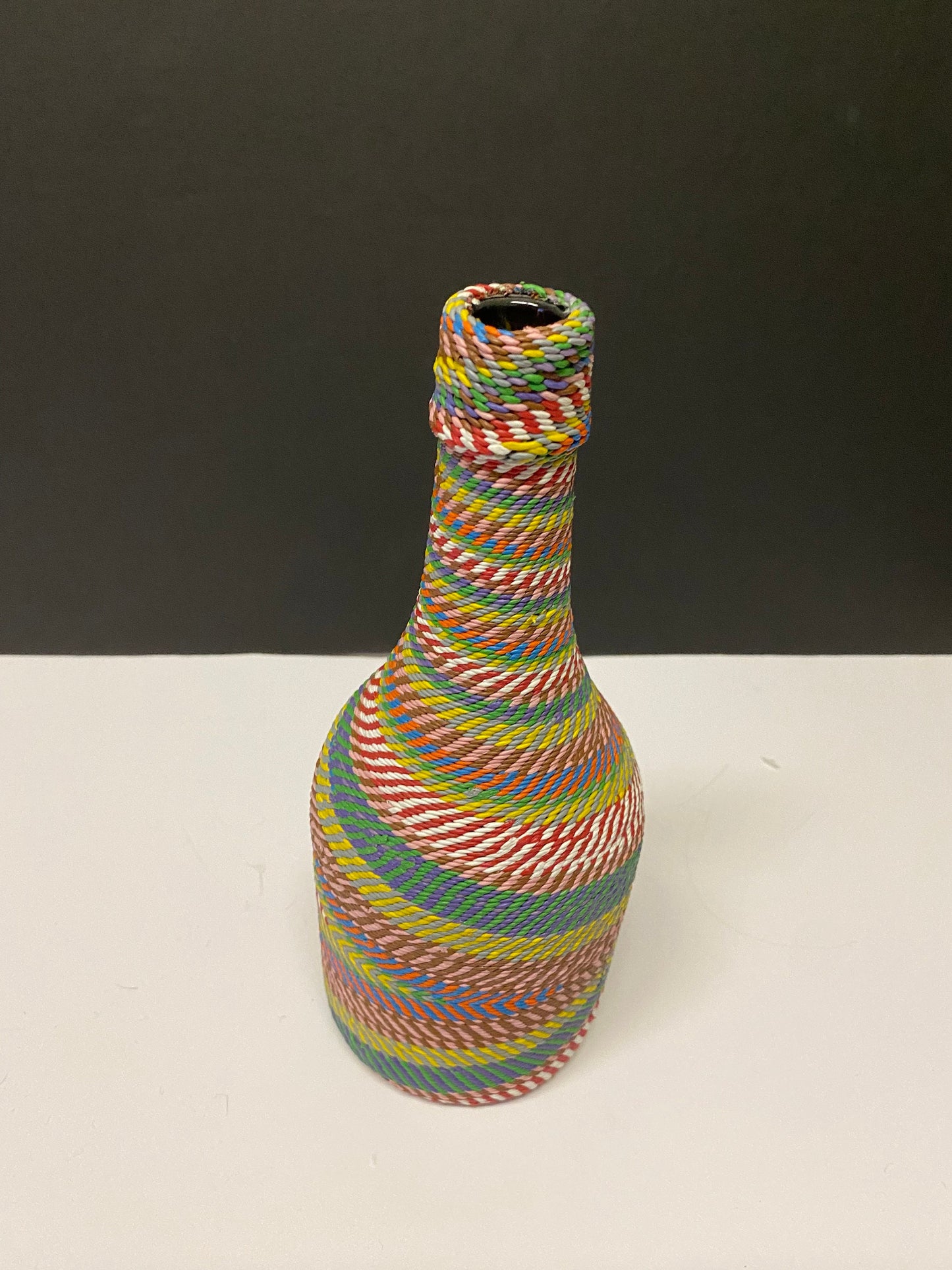 Traditional Zulu woven beaded bottle