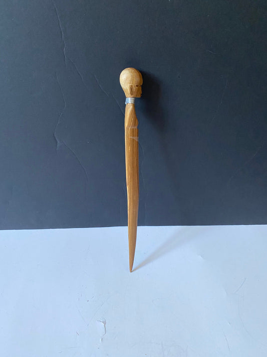 Westin African wooden vintage letter opener signed figural knife