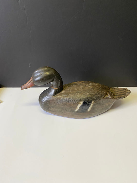 Canadian folk art Antique painted duck decoy 19 inches long