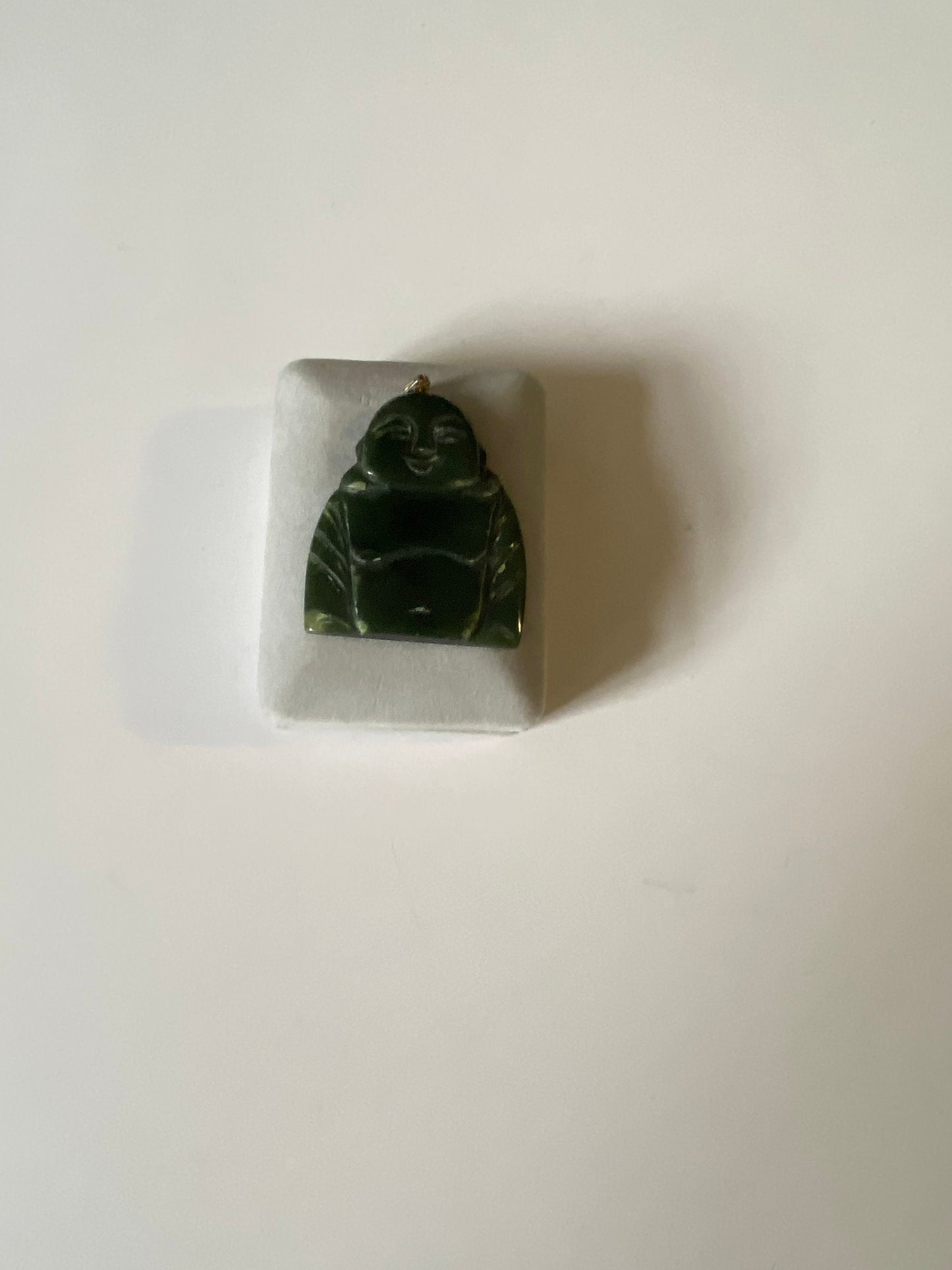 2.5 Chinese dark green Jade Buddha pendant  stunning