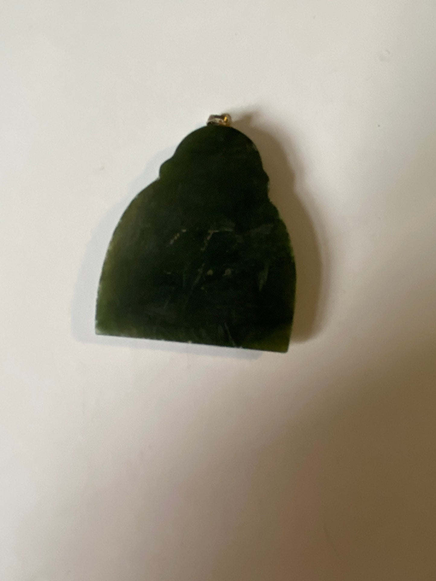 2.5 Chinese dark green Jade Buddha pendant  stunning