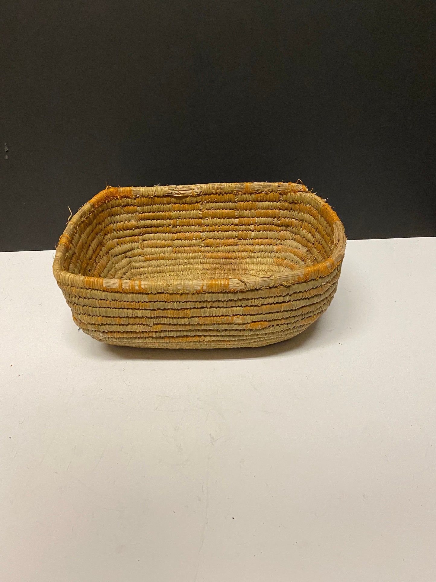 10 x 7 x 4 high West Coast Canadian indigenous First Nations Thompson river basket Antique condition see photos