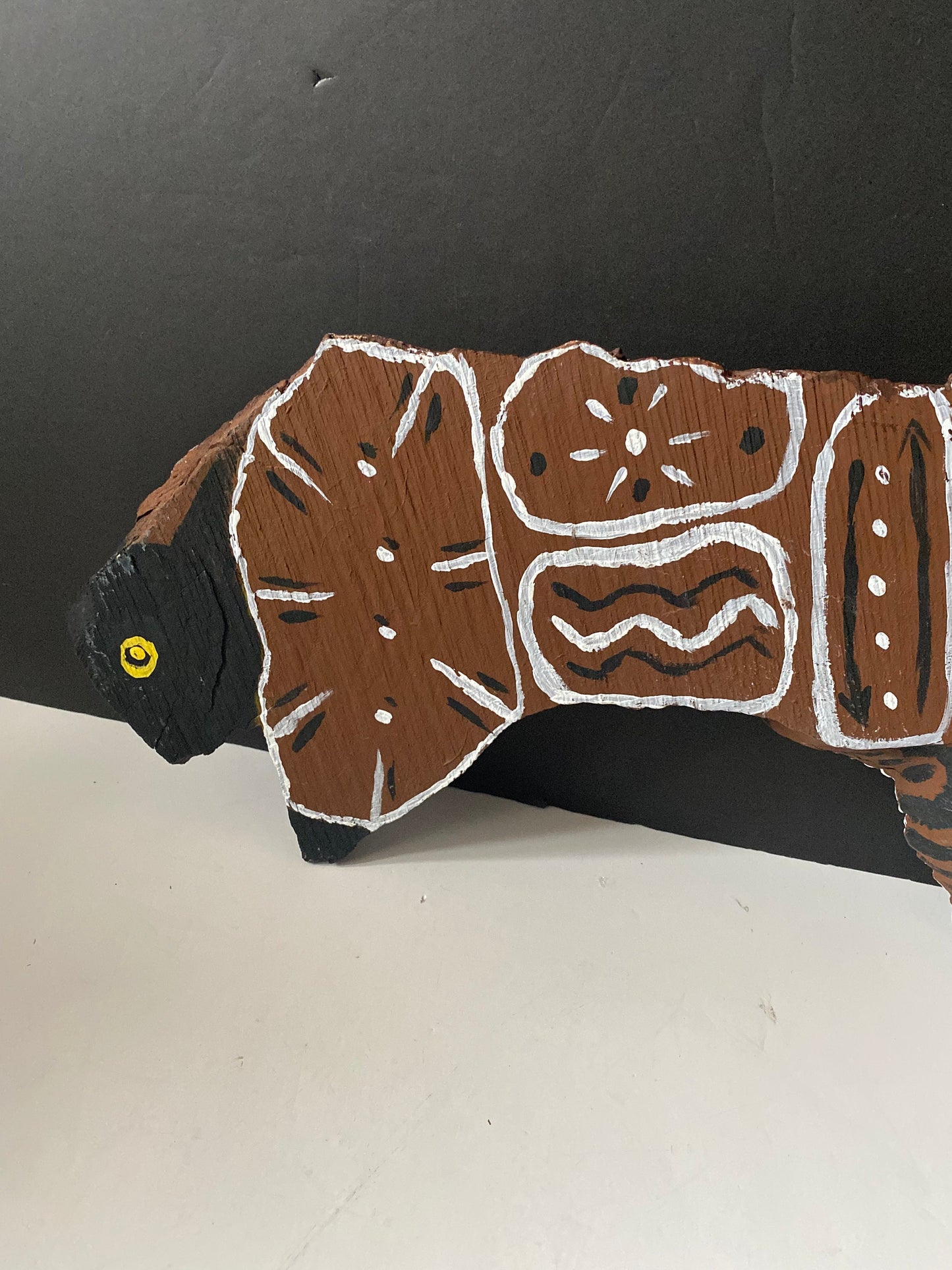 Rare fantastic Canadian Indigenous plains antique folk art carved and painted Buffalo  Absolutely gorgeous example  museum quality!