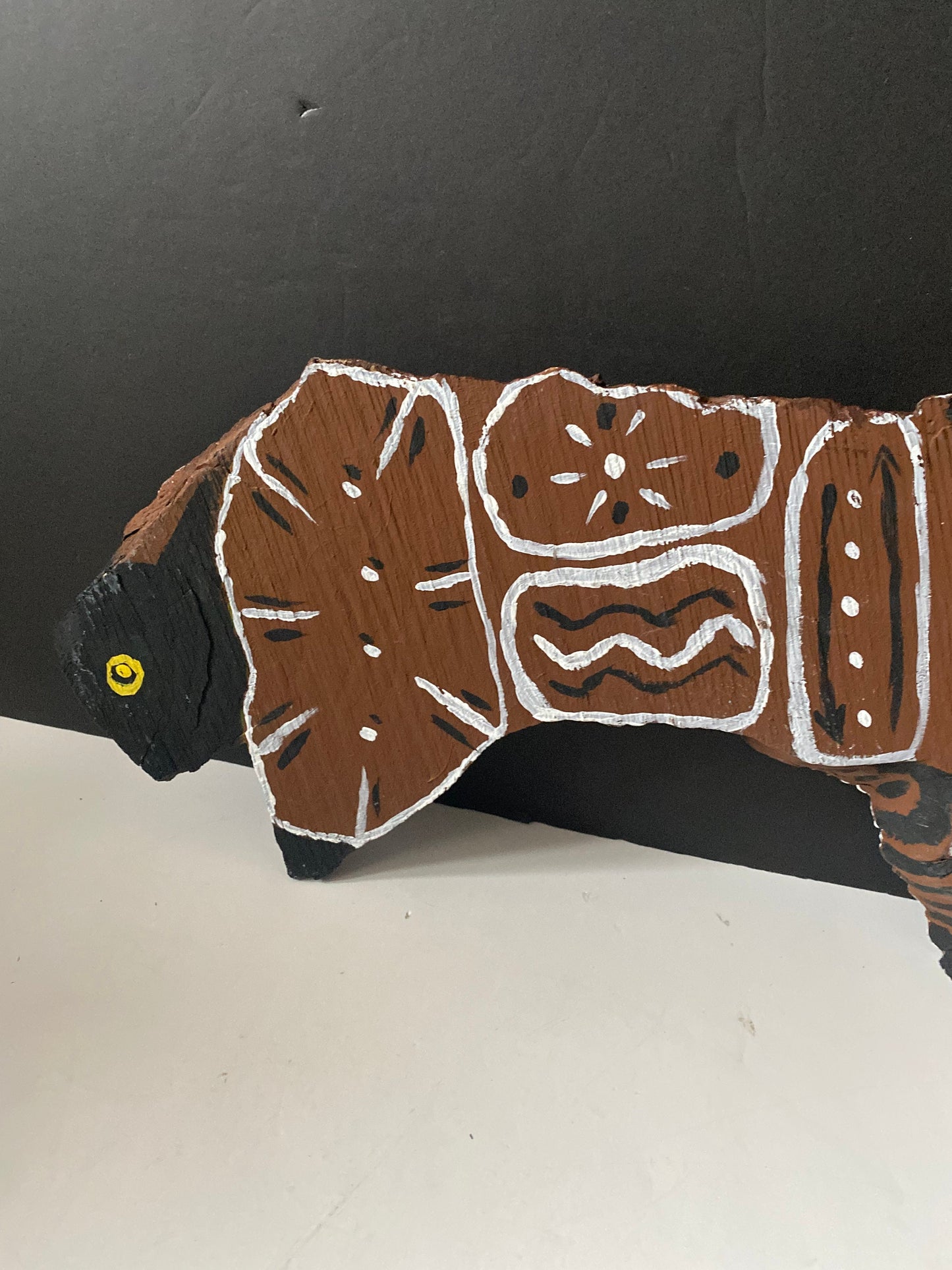 Rare fantastic Canadian Indigenous plains antique folk art carved and painted Buffalo  Absolutely gorgeous example  museum quality!