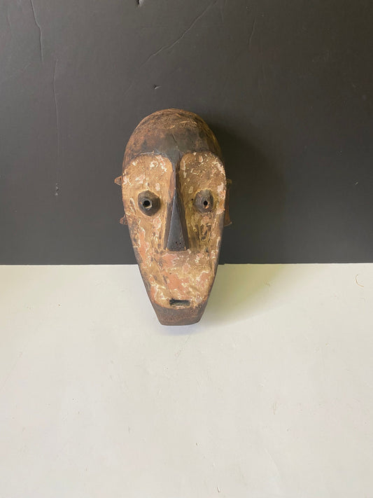 An amazing authentic Belgian Congo ceremonial mask.  19th century  Magnificent patina and symbolism  wow  10 x 4 inches