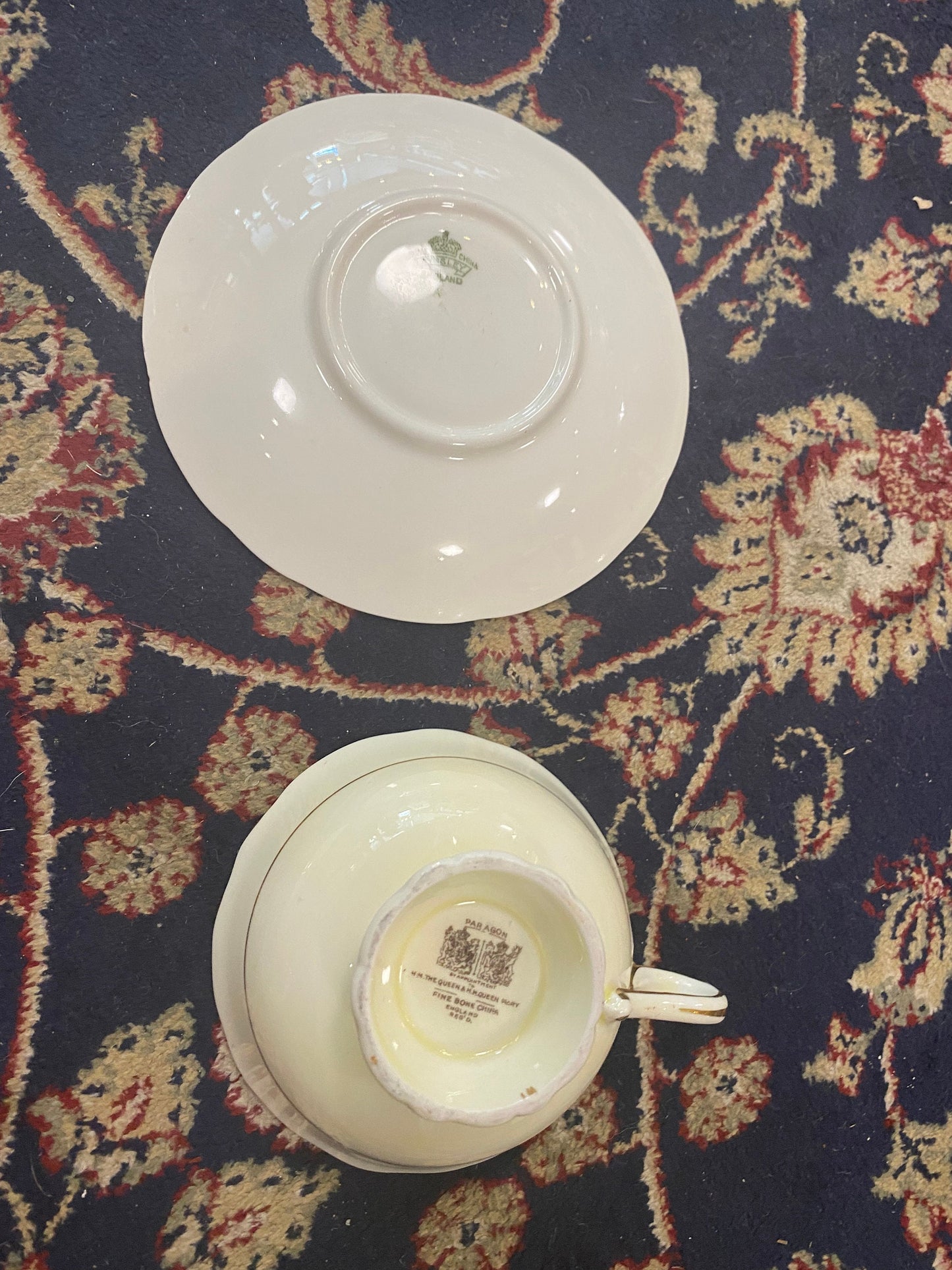 2 Fabulous cups and saucers Both perfect but one is a mismatch cup with wrong saucer