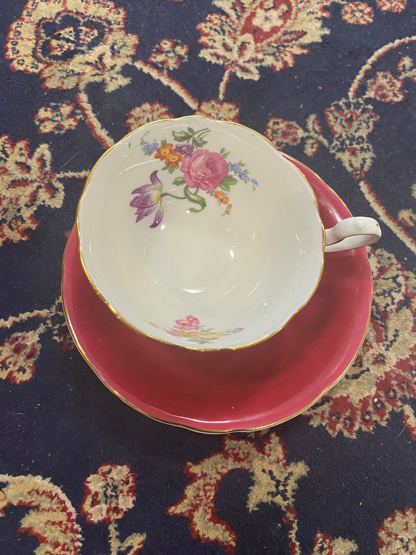 2 Fabulous cups and saucers Both perfect but one is a mismatch cup with wrong saucer