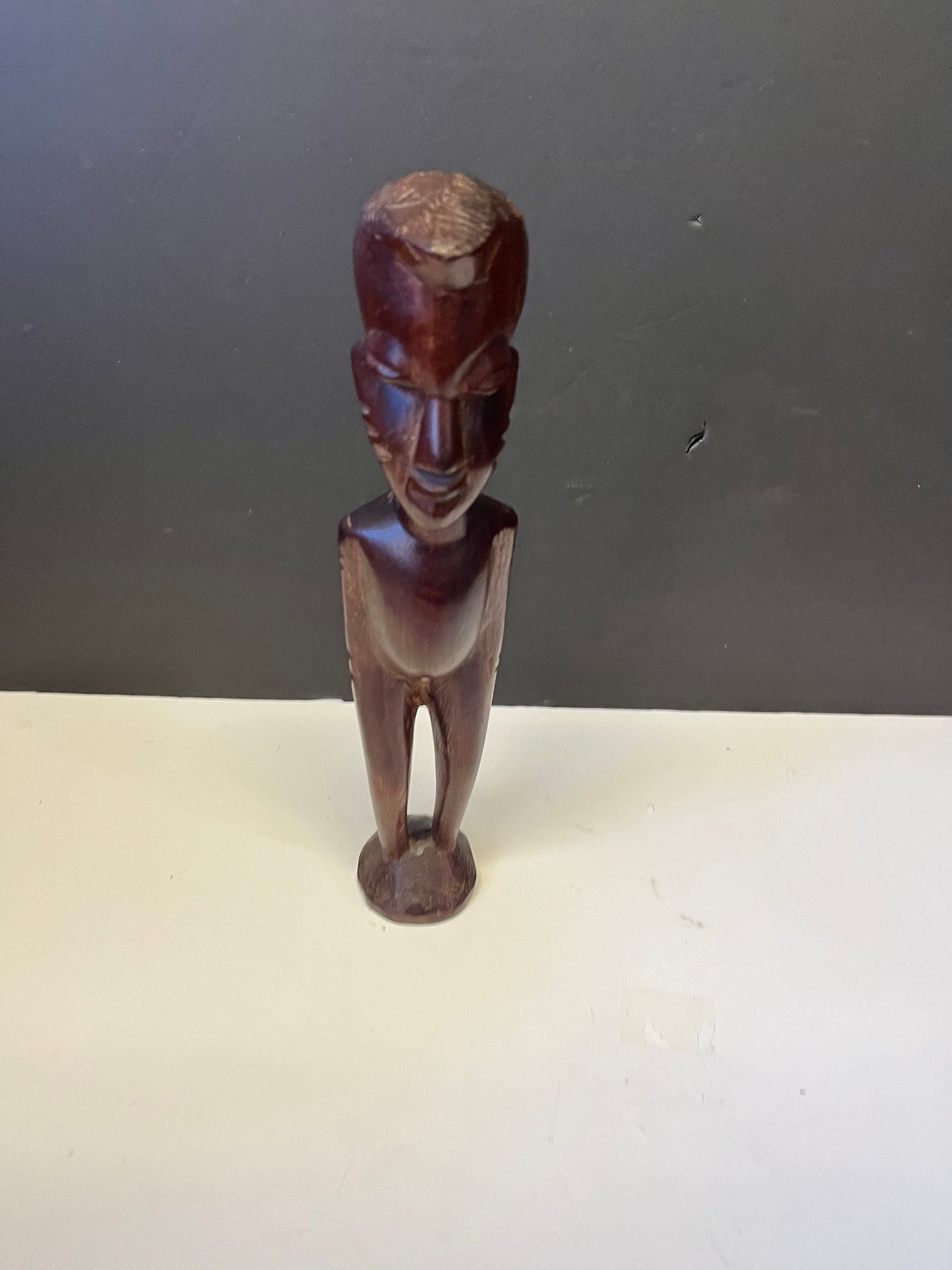 Fascinating 11 inch tall older Western African statue of a man  lovely detail  great gift   Wonderful historical figure