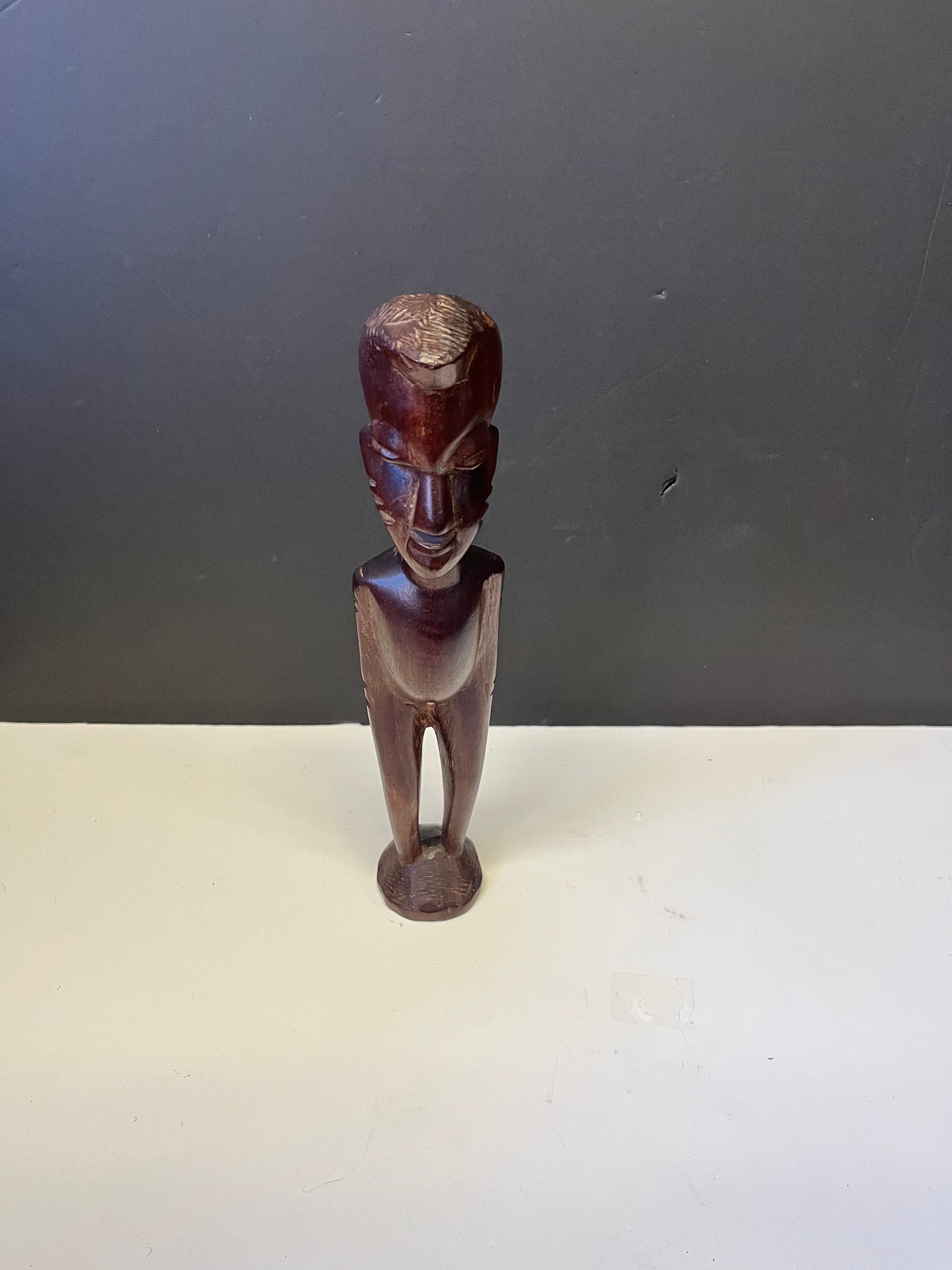 Fascinating 11 inch tall older Western African statue of a man  lovely detail  great gift   Wonderful historical figure