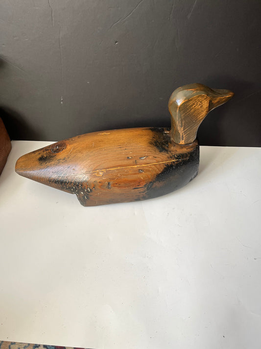 Absolutely fabulous antique 19 x 7 x 10 inch high Authentic duck decoy  Amazing Patina  Great condition and would make a wonderful gift