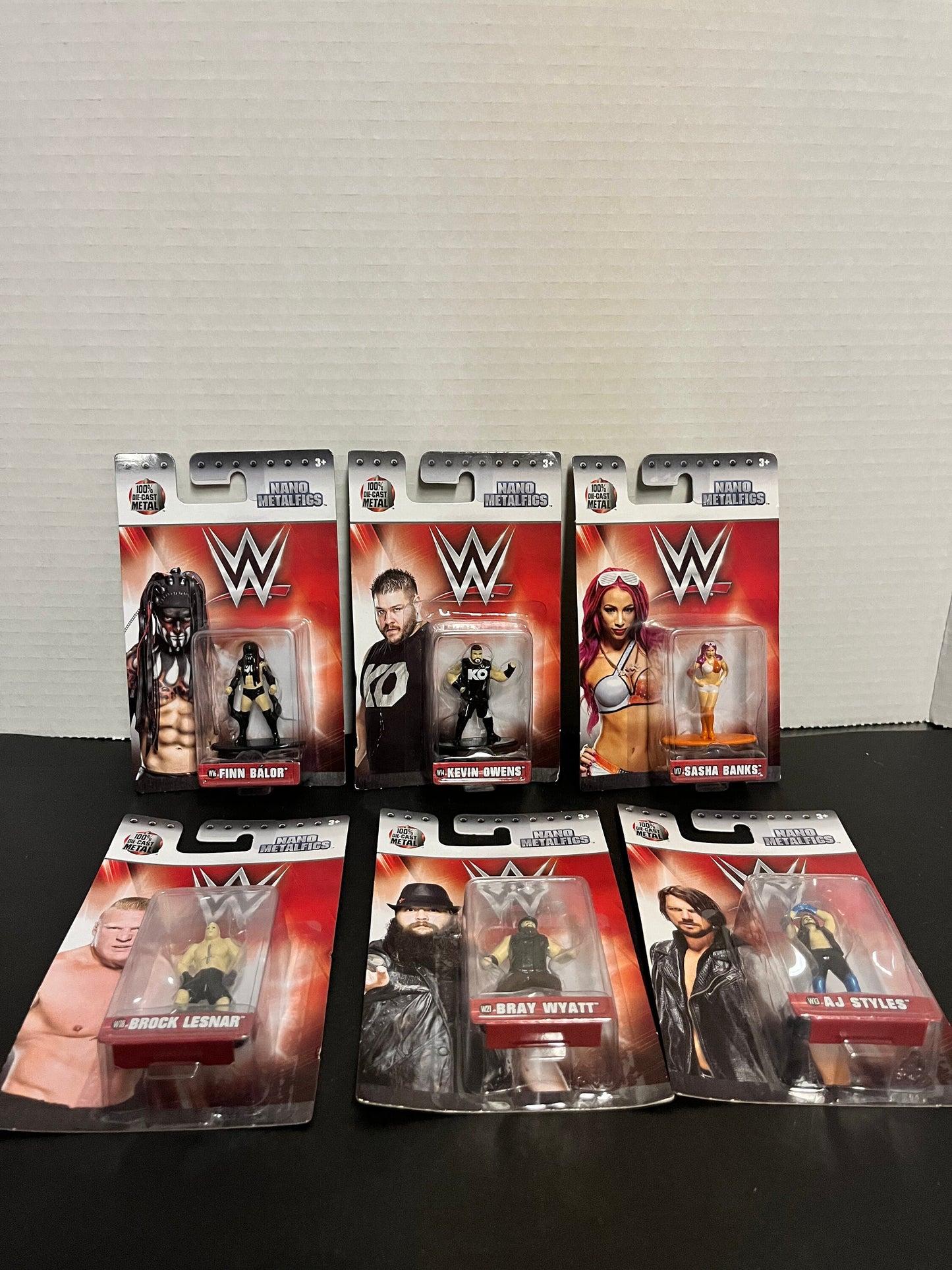 Fabulous set of six WWE metal diecast figures of current popular stars in original packets - wwe  wresting  super gift or collector