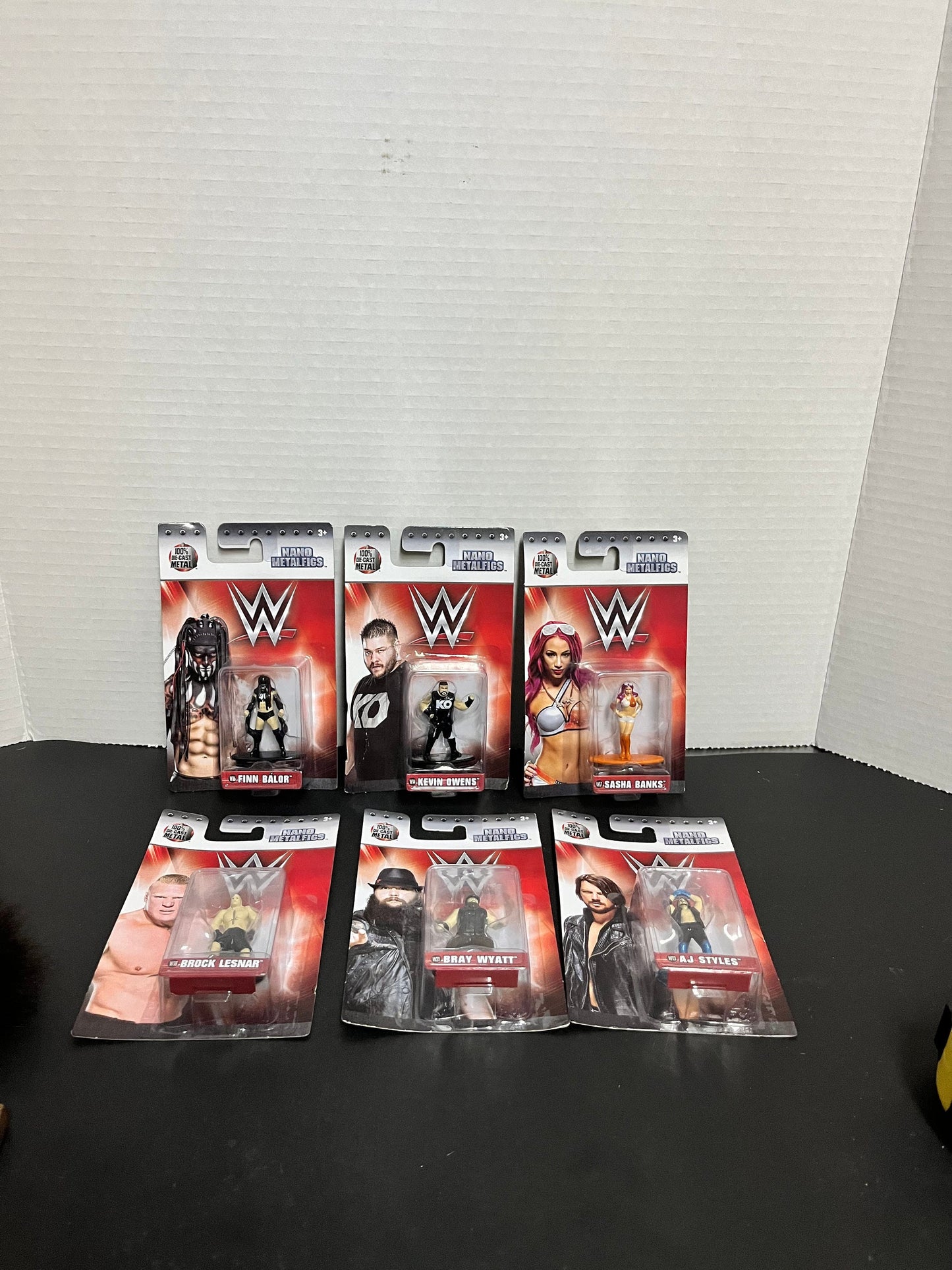 Fabulous set of six WWE metal diecast figures of current popular stars in original packets - wwe  wresting  super gift or collector