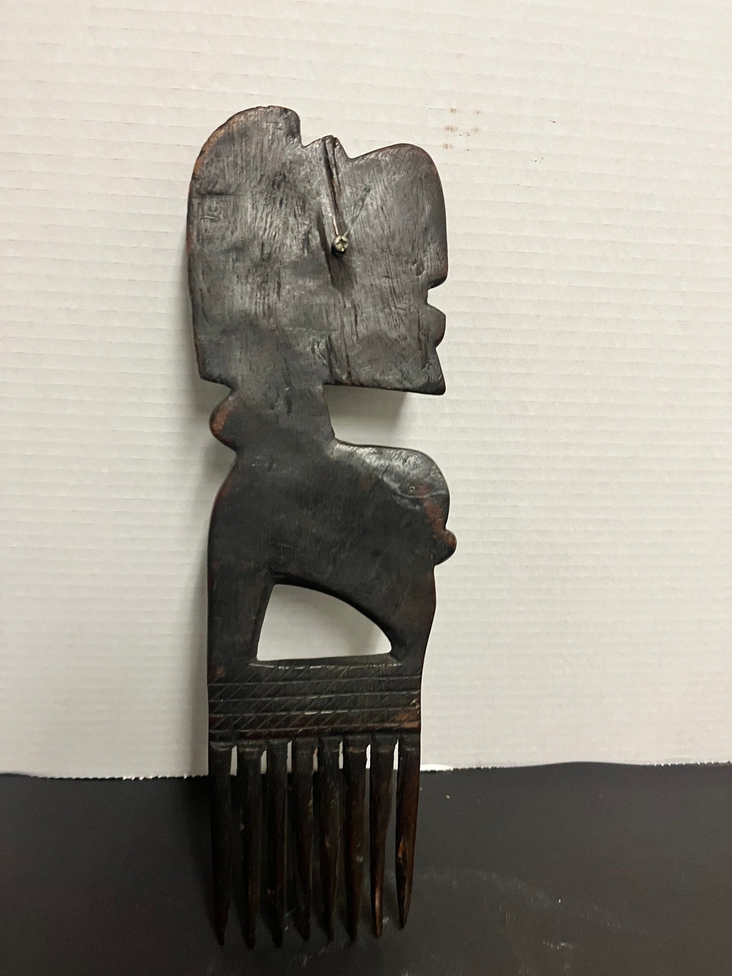 Absolutely fabulous antique museum quality 13 inch African Ashanti hand carved, possibly ceremonial comb -one of a kind piece  wow