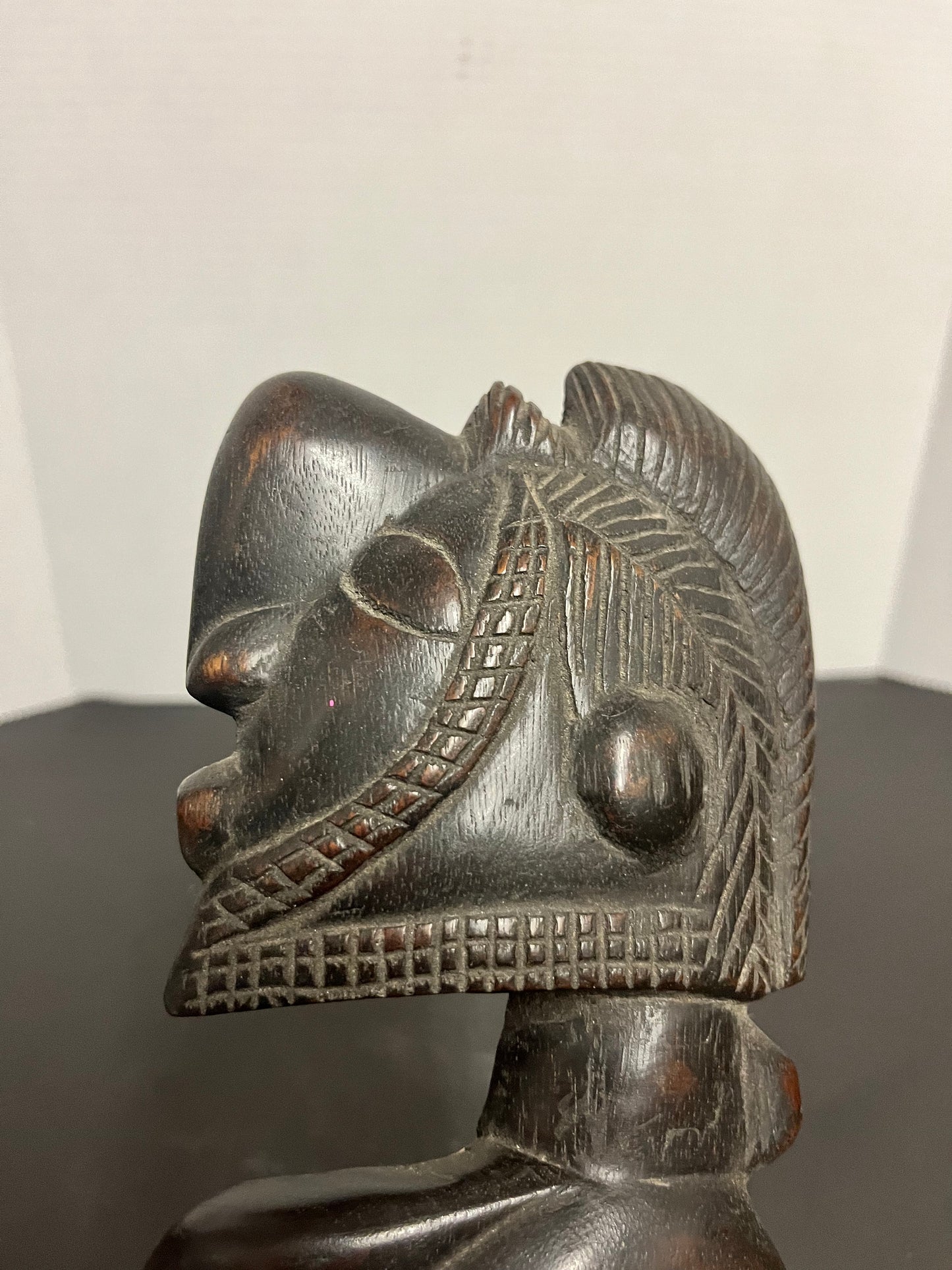 Absolutely fabulous antique museum quality 13 inch African Ashanti hand carved, possibly ceremonial comb -one of a kind piece  wow