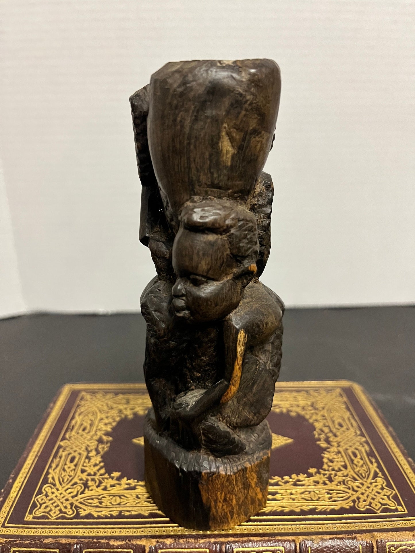 Fabulous 6 inch African vintage Makondi tree of life carving great detail, and perfect gift  wow piece