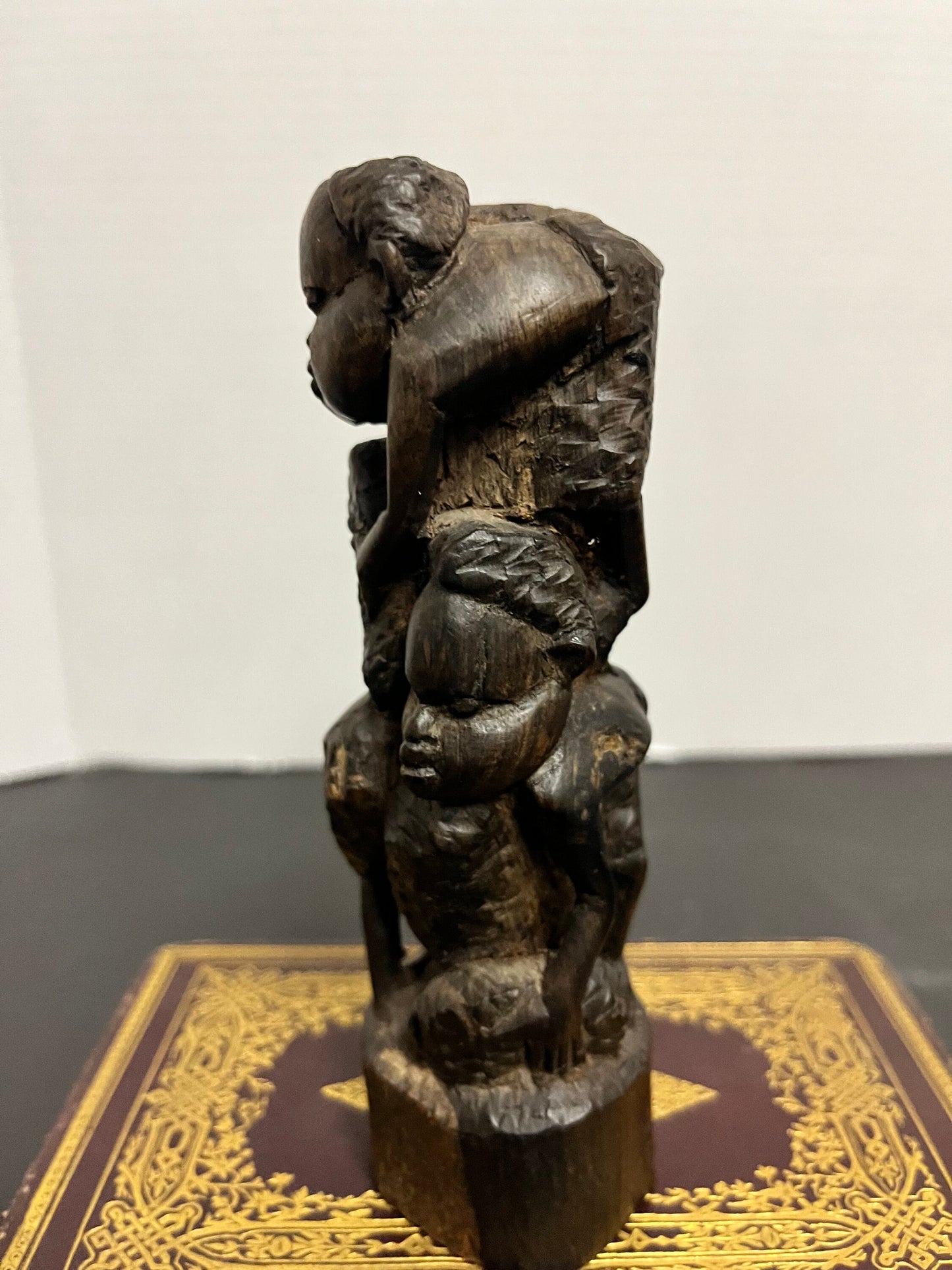 Fabulous 6 inch African vintage Makondi tree of life carving great detail, and perfect gift  wow piece