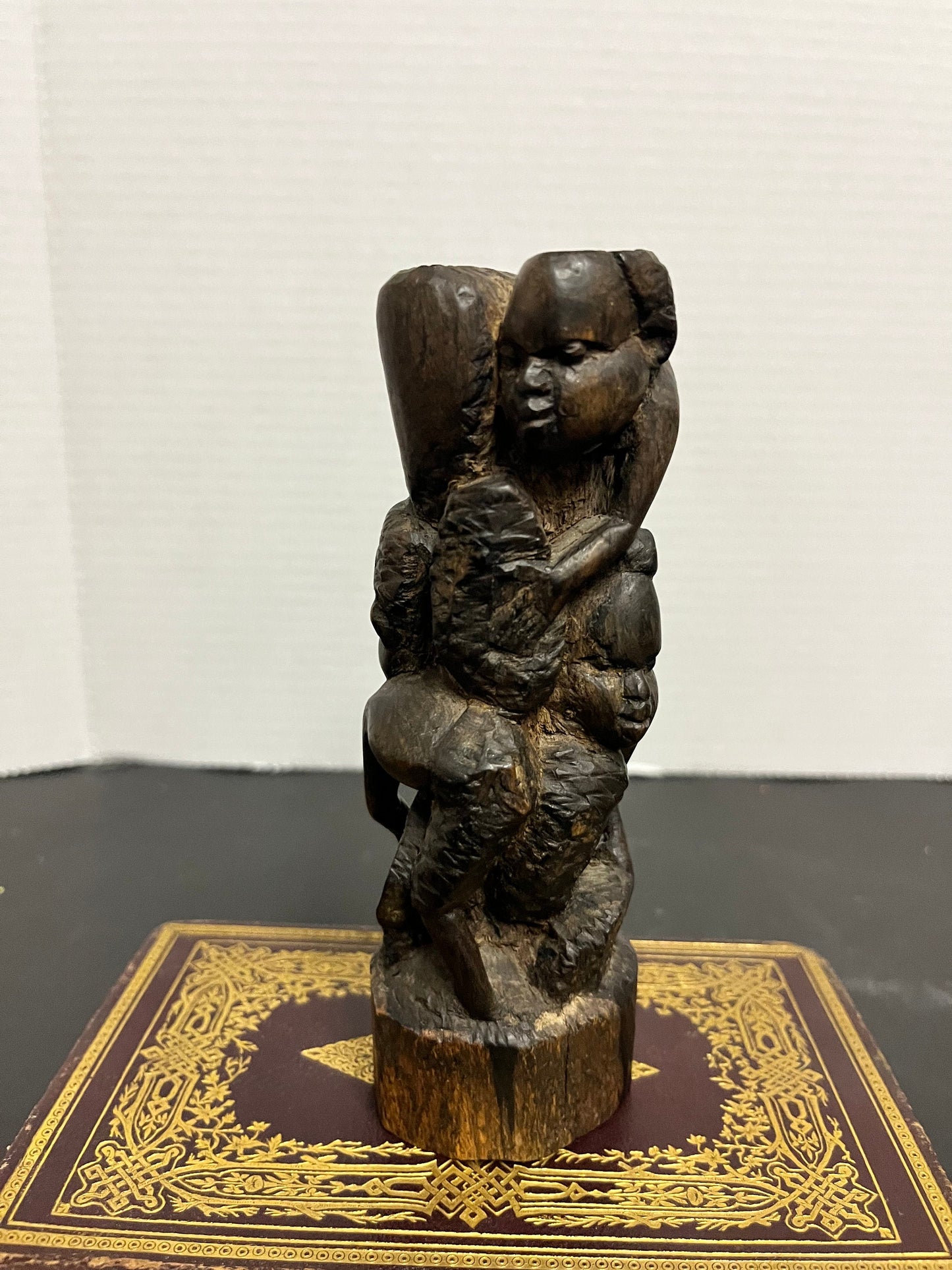 Fabulous 6 inch African vintage Makondi tree of life carving great detail, and perfect gift  wow piece