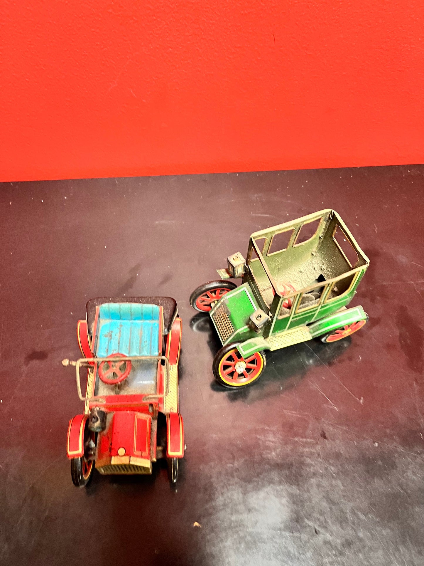 Two magical antique tin toys   as is   Amazing value - 5 and 6 inches each