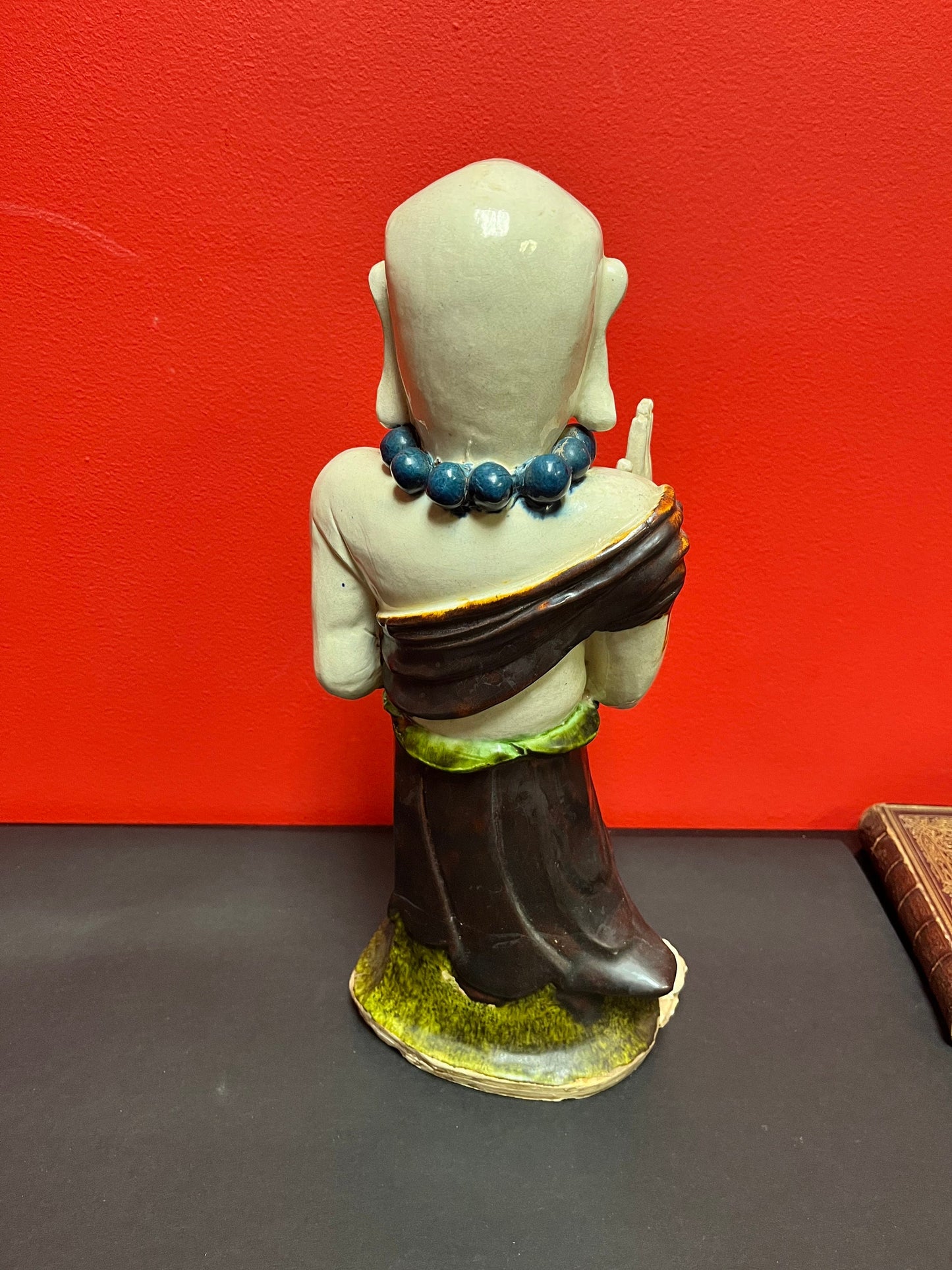 Magnificent 15 inch tall antique museum quality salt glazed Chinese statue - wonderful detail  wow