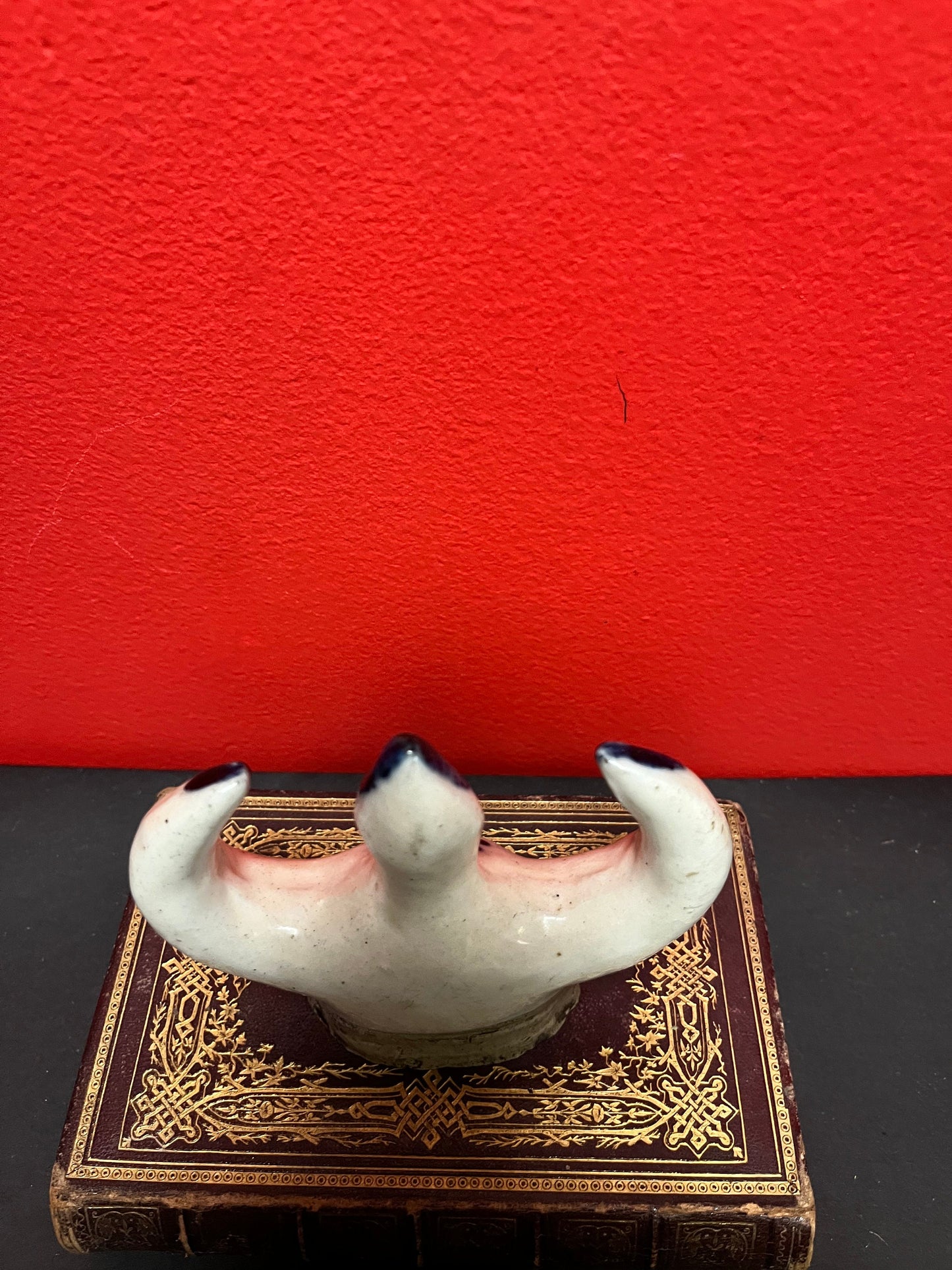 An authentic Chinese ming dynasty 4 1/2 x 4 high brush holder  rare in mint condition