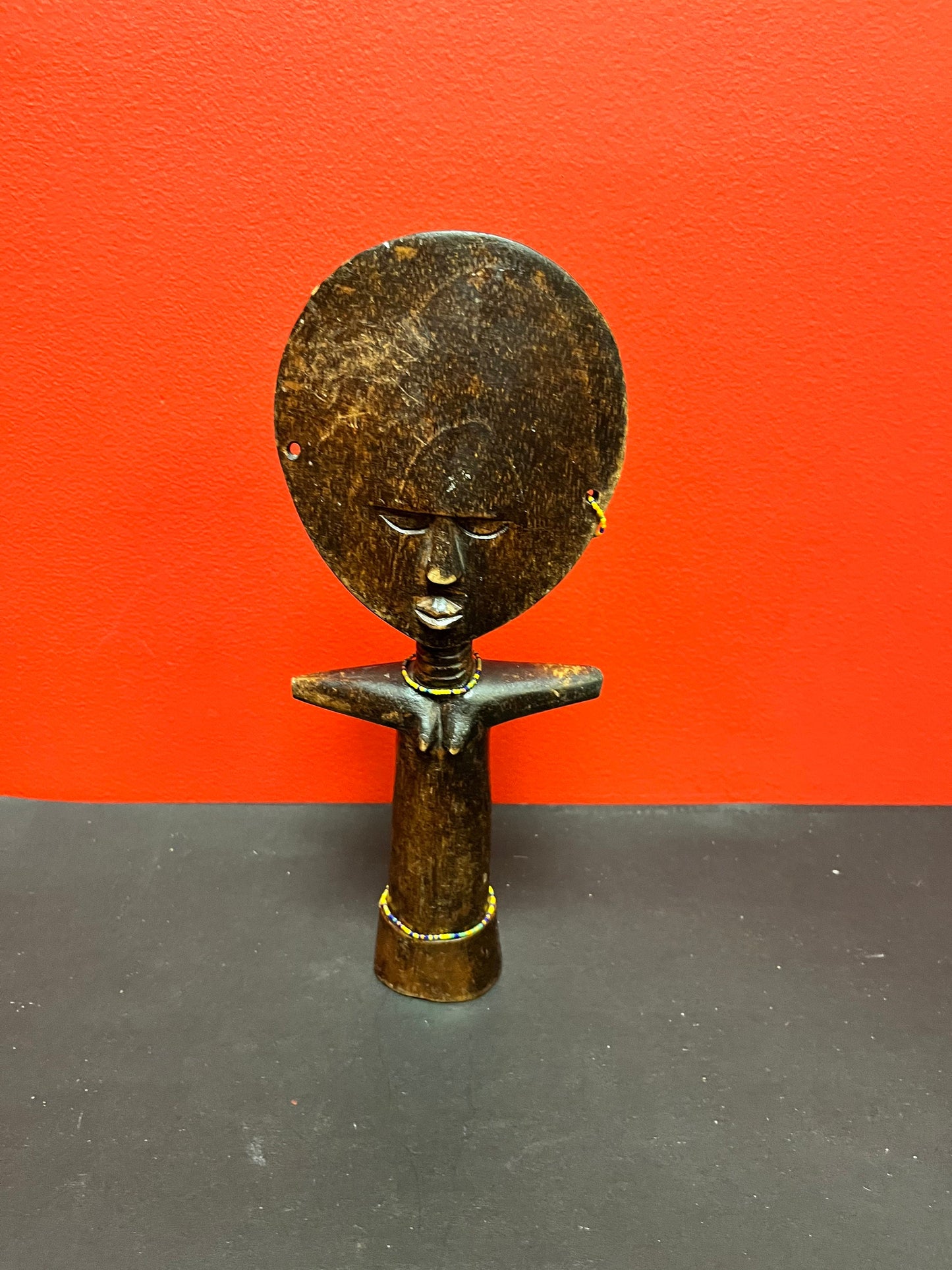 Stunning 12 inch tall African antique Ashanti figure  wonderful patina and look   wow