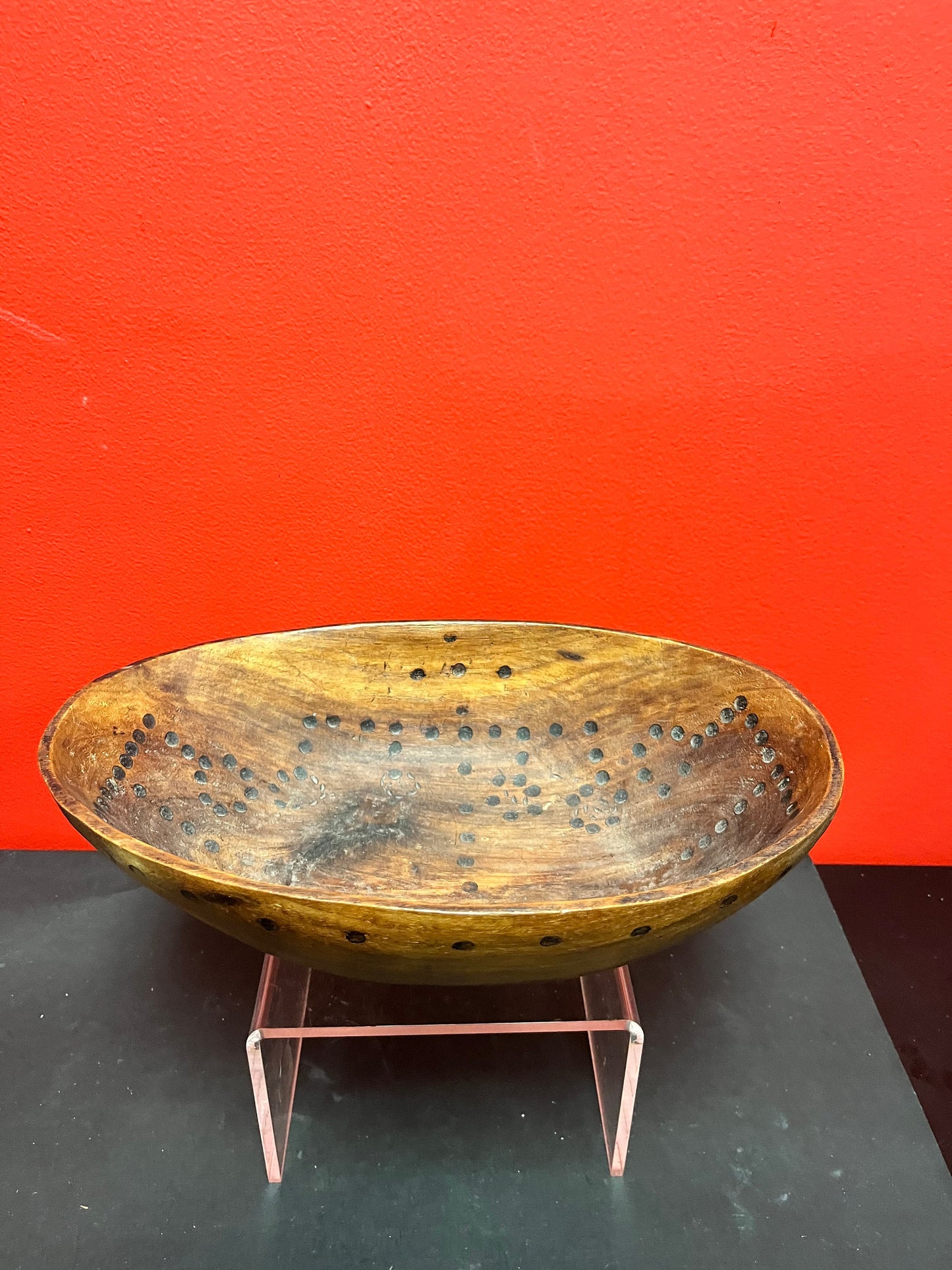 12.5 x 8 wide fantastic antique Western African bowl  simple beautiful piece