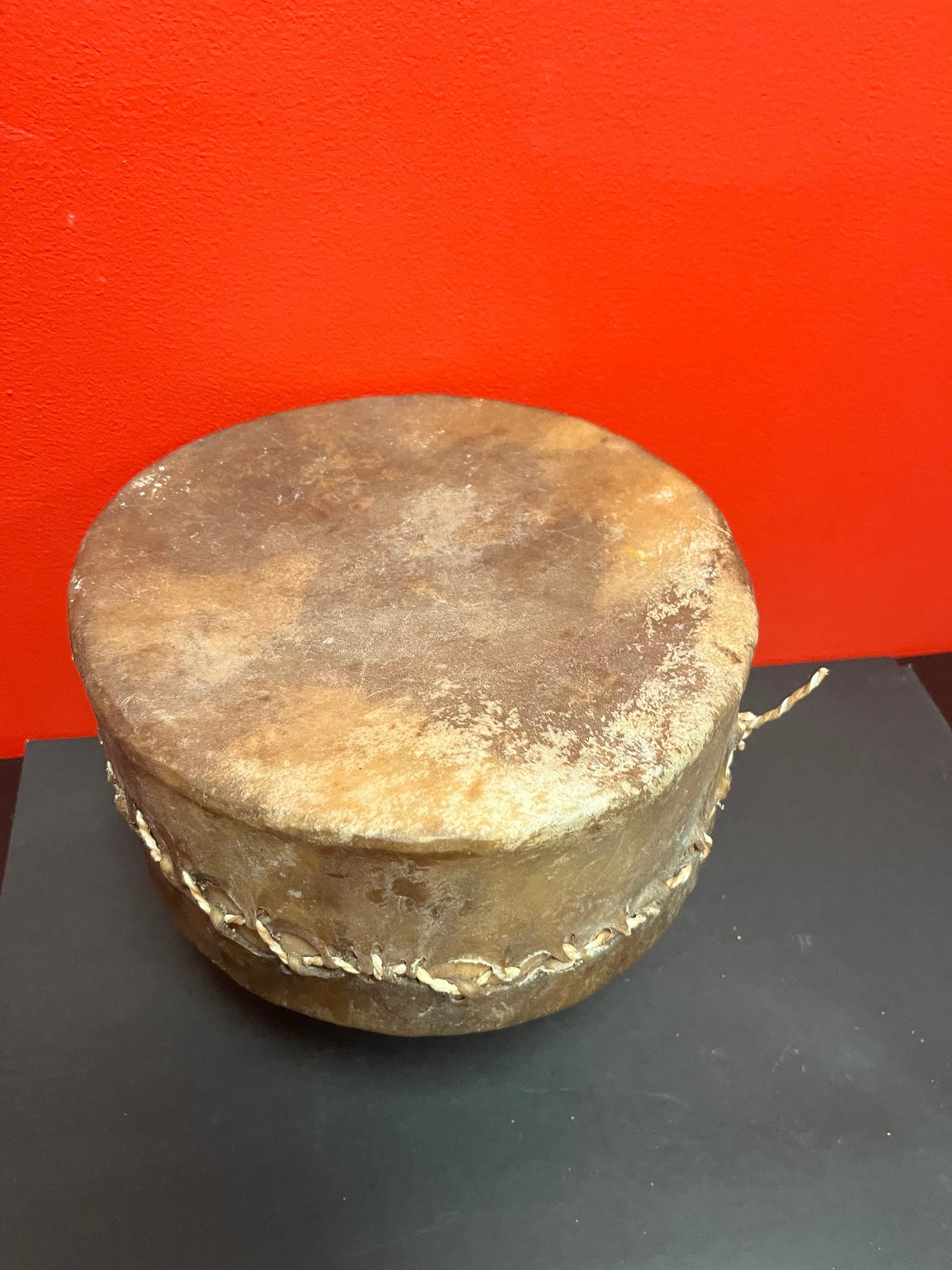 Stunning 10 by 5 inch deep museum quality indigenous first Nations Pacific Northwest coast antique drum with great sound  wow