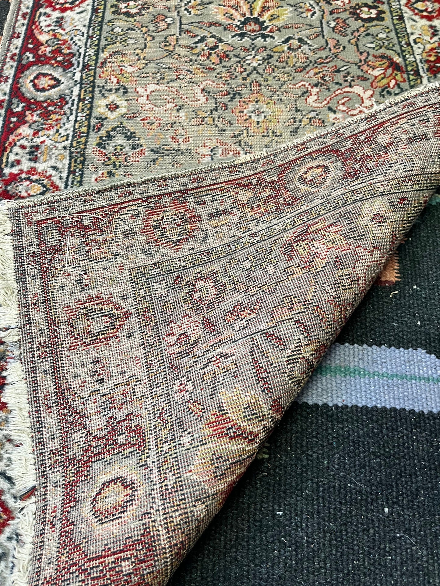 3 x 2 Persian wool prayer mat or small  rug in antique condition  spectacular