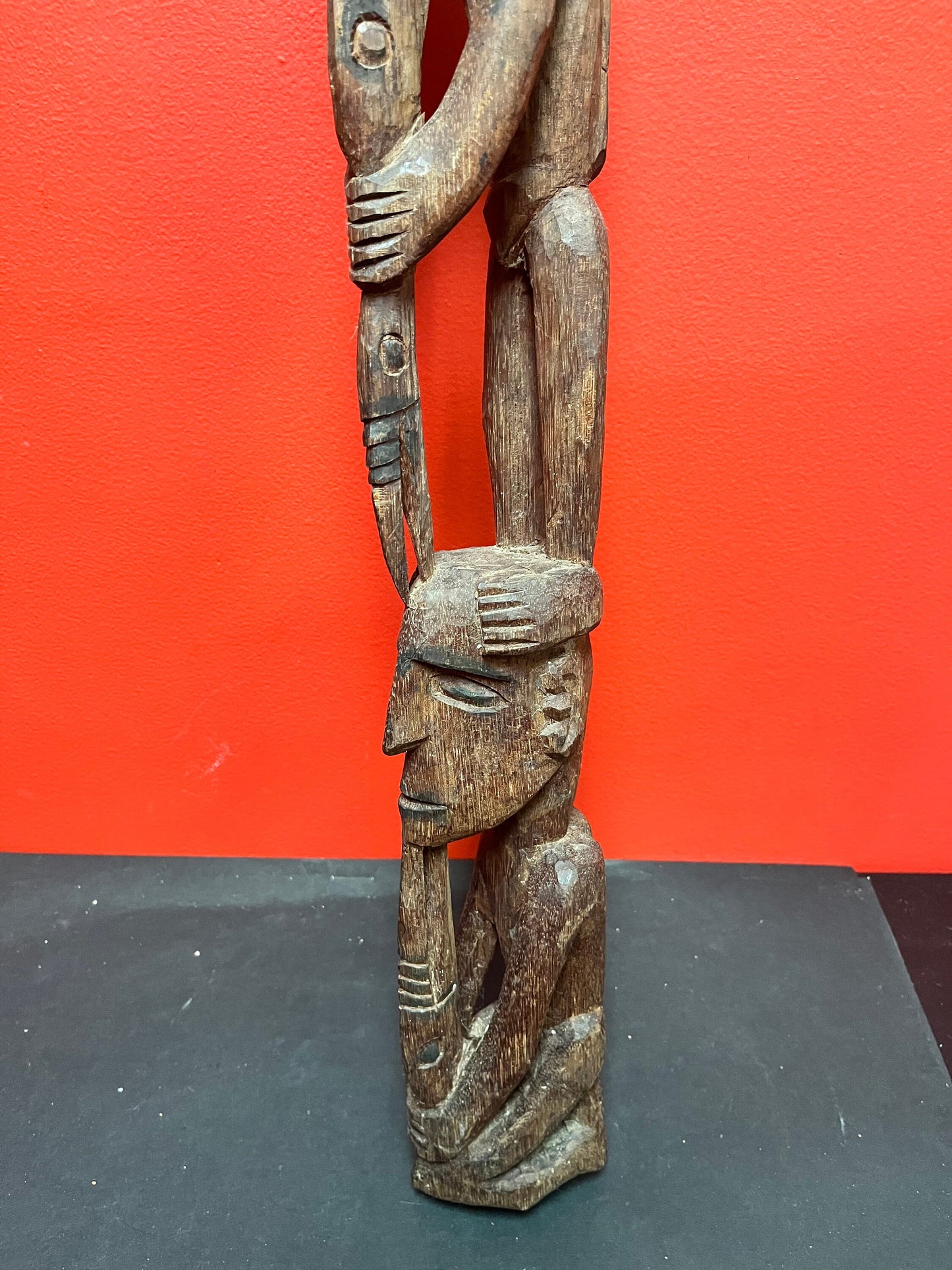 Stunning 26 inch 19 century western African statue  does not stand by itself - Primitive carved beauty