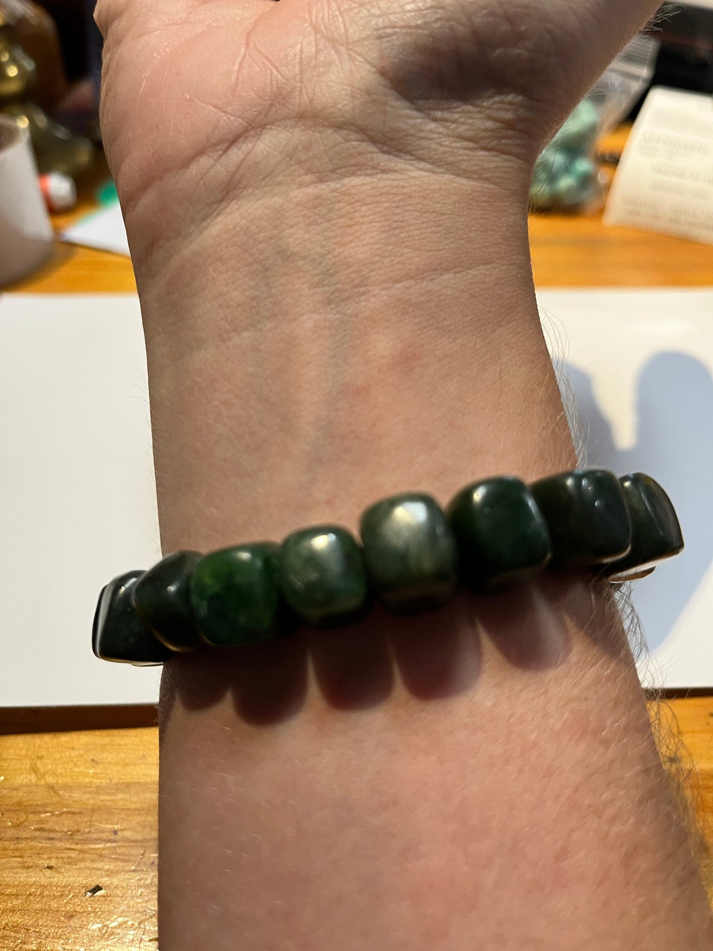 Cool jade bracelet  slightly expandable