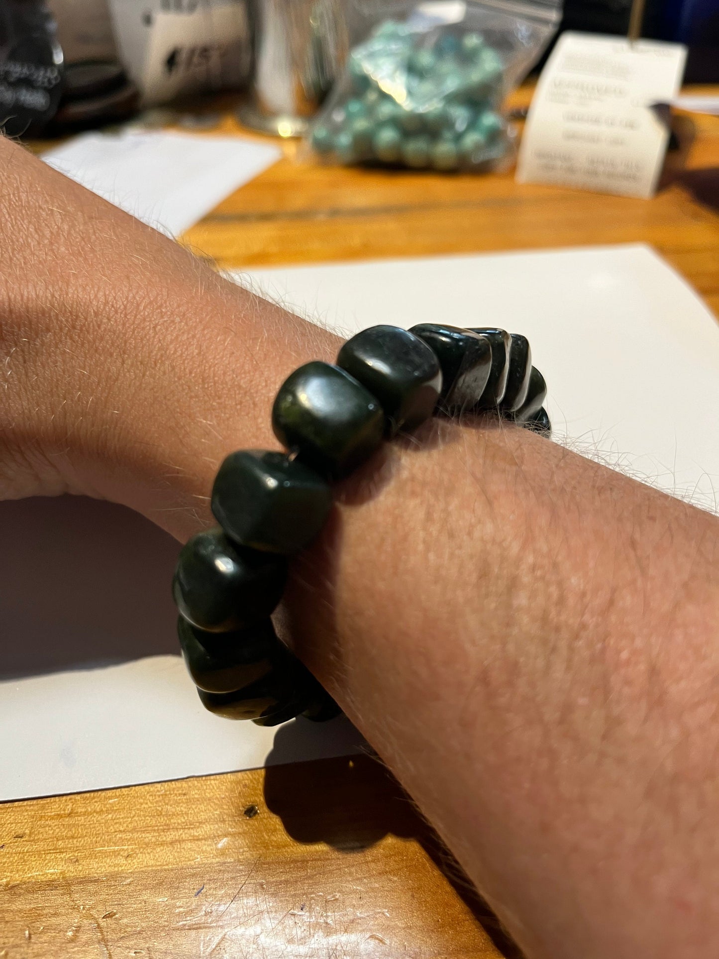 Cool jade bracelet  slightly expandable