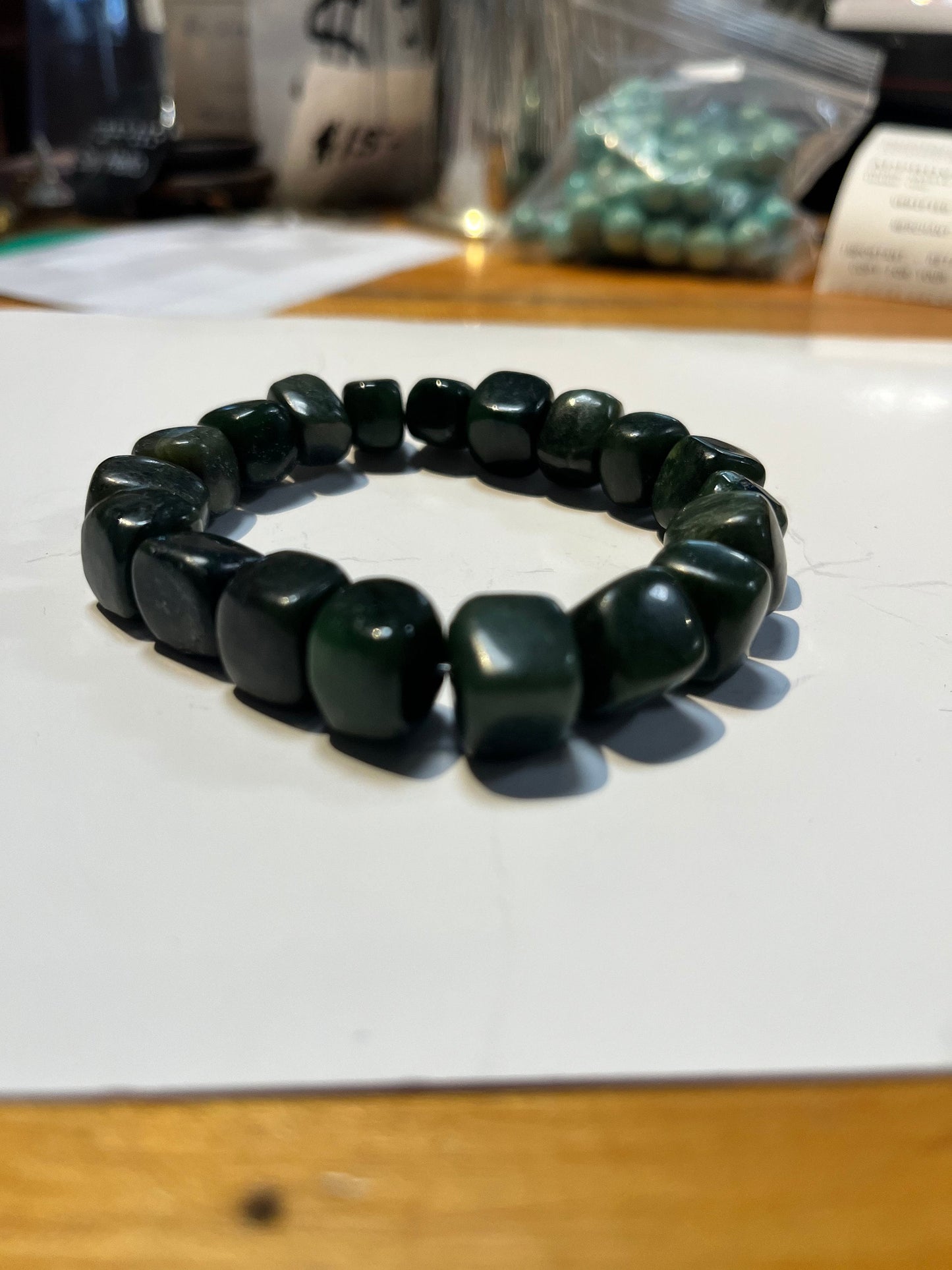 Cool jade bracelet  slightly expandable