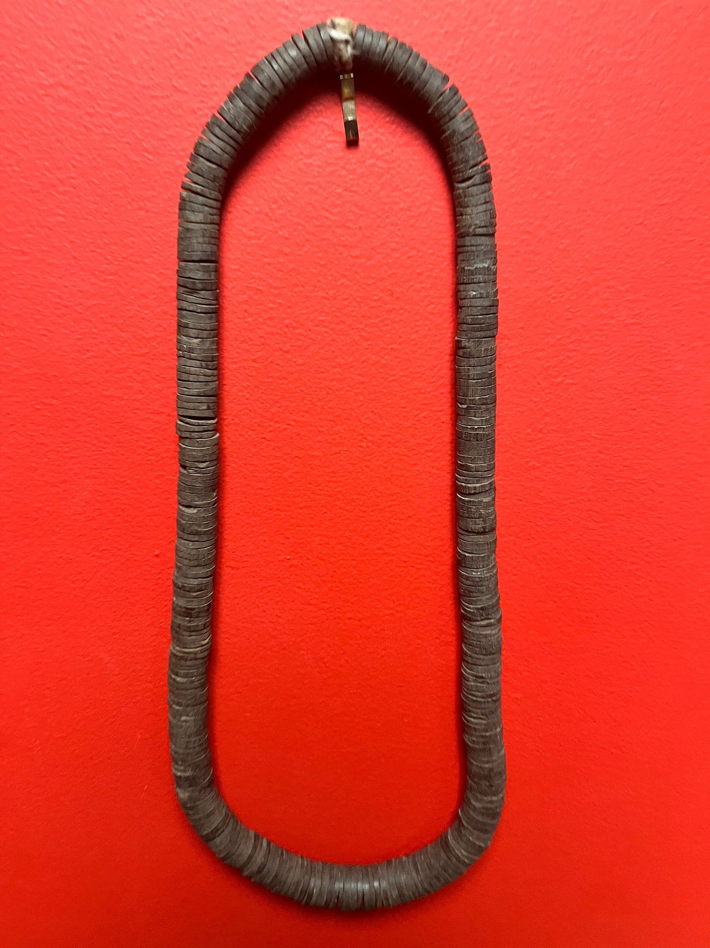 Museum quality antique African wood necklace - approximately 35 inches long  Stunning primitive beauty