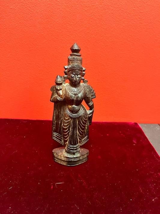 7.5 inch old Asian carved statue of a goddess.